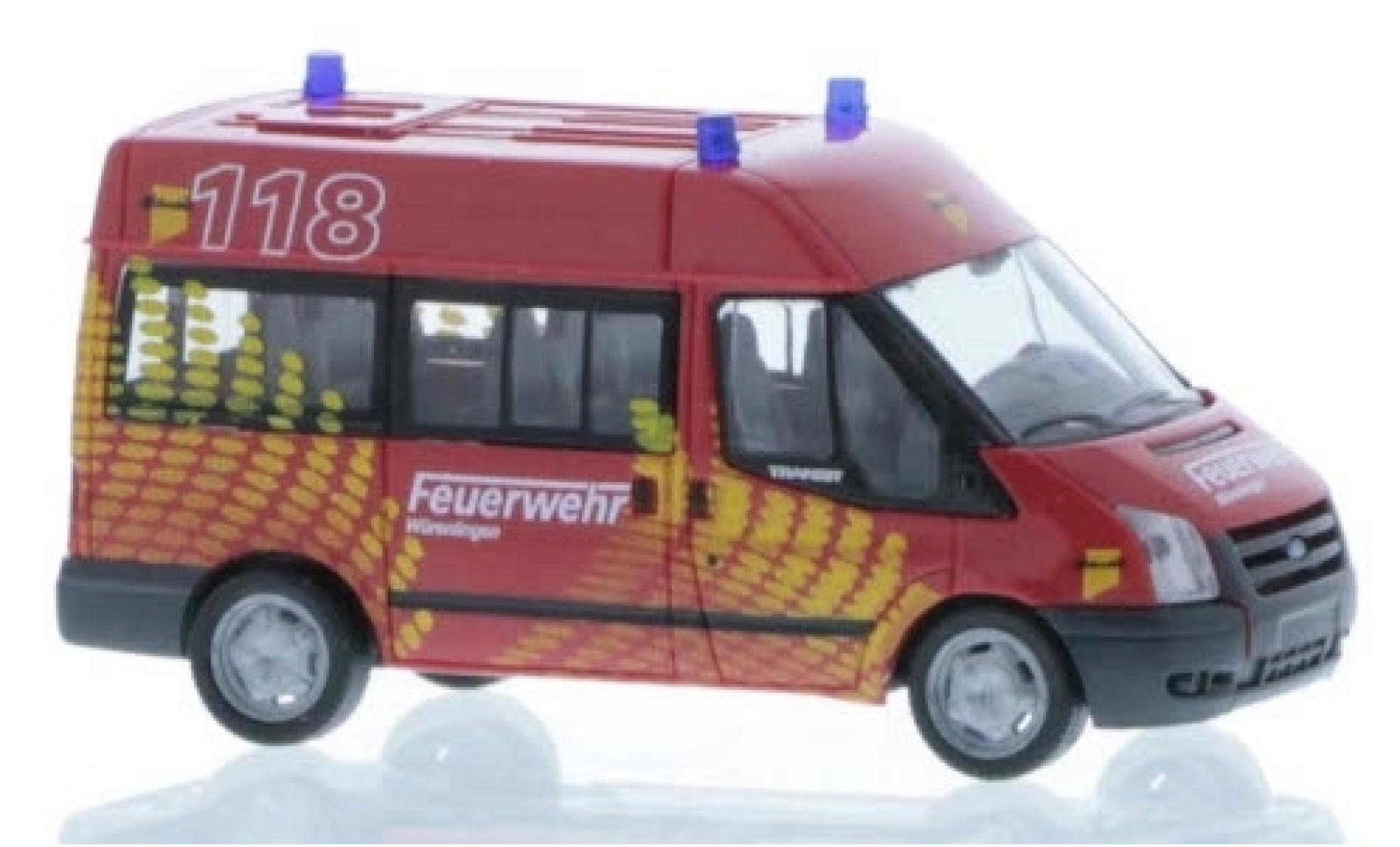 Ford Transit 1/87 Rietze HD Bus Fire brigade W&uuml;renlingen 2006 diecast model cars