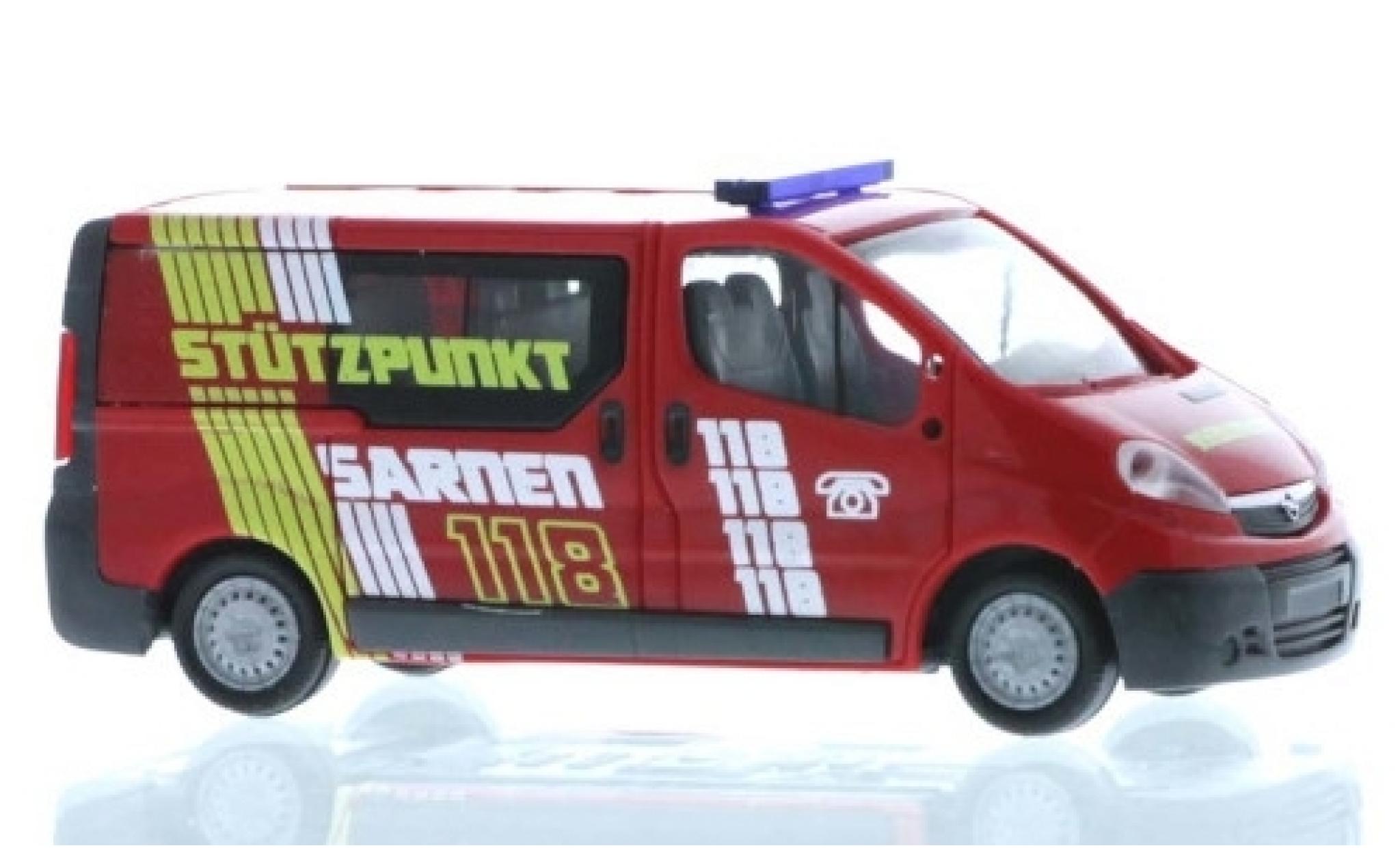 Opel Vivaro 1/87 Rietze St&uuml;tzpunkt Fire brigade Sarnen diecast model cars