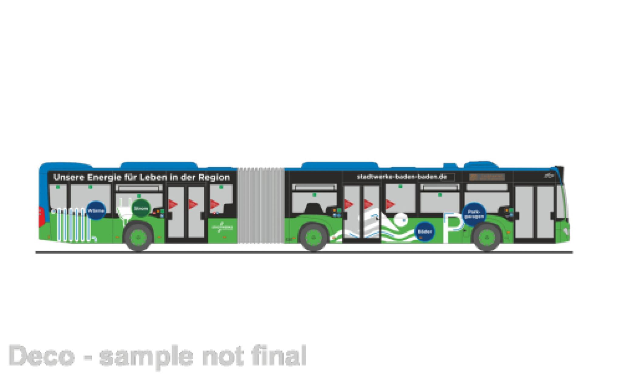 Mercedes Citaro 1/87 Rietze G Stadtwerke Baden-Baden 2015 diecast model cars