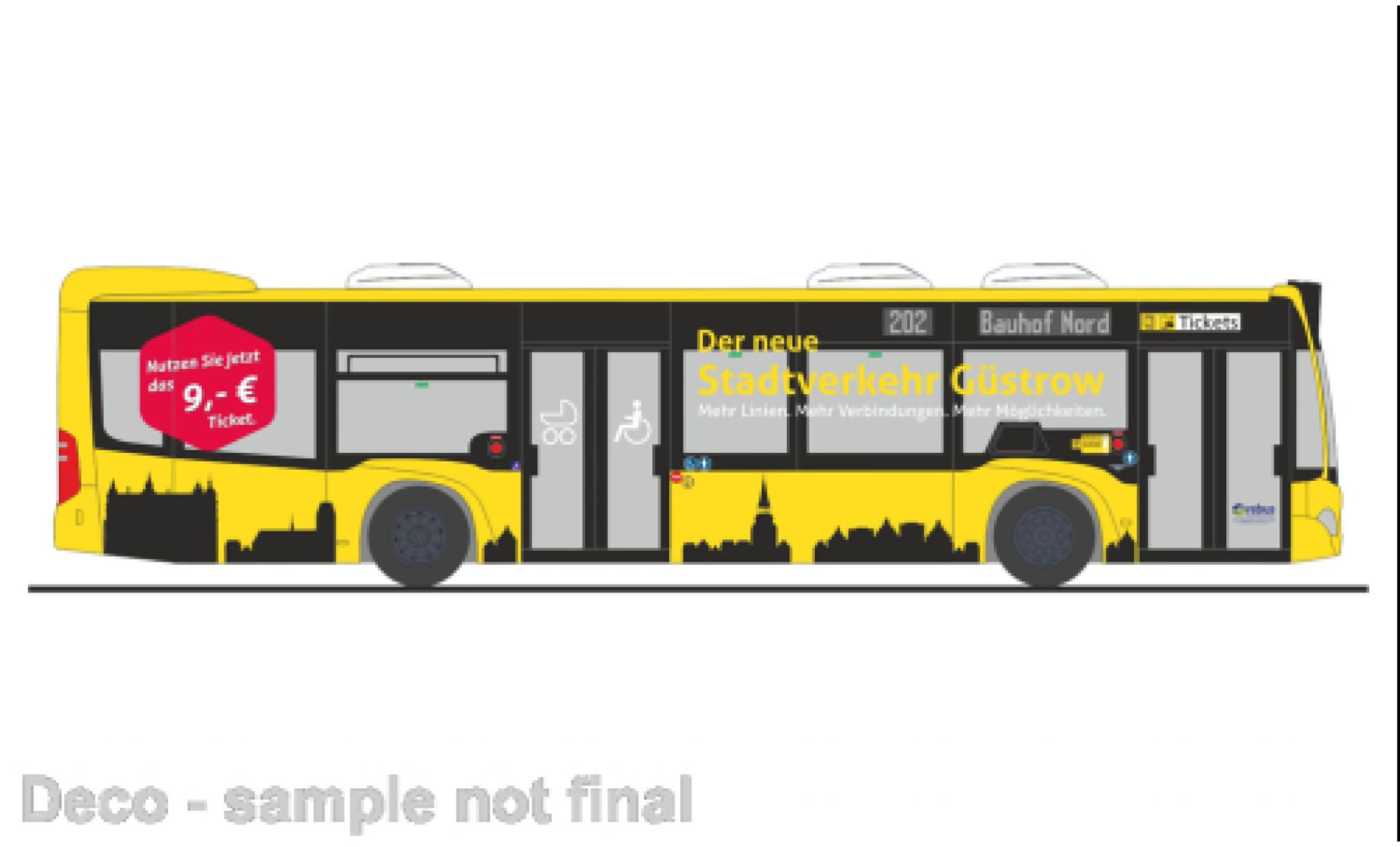 Mercedes Citaro 1/87 Rietze Rebus Rostock 2015 diecast model cars