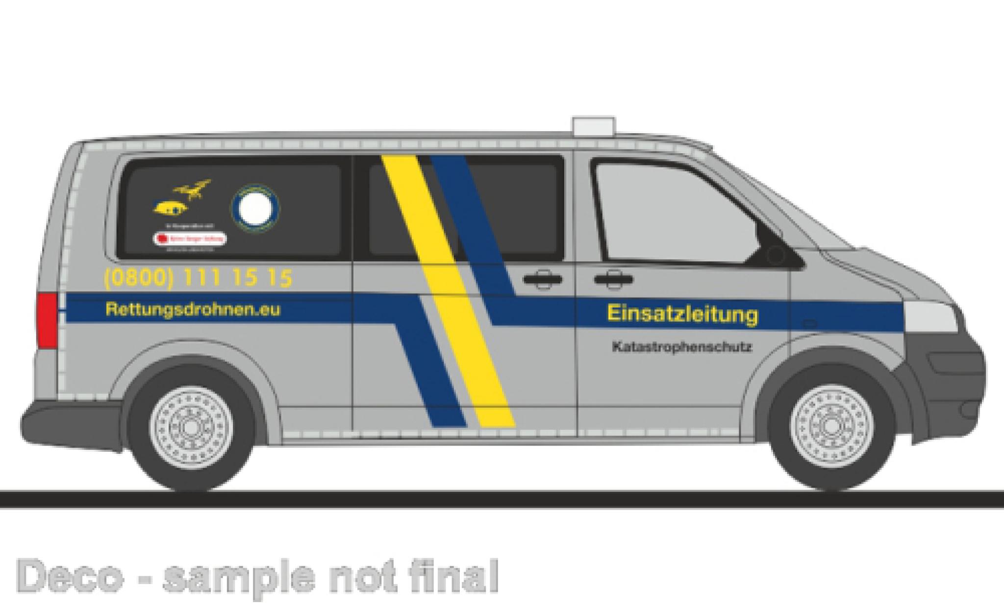 Volkswagen T5 1/87 Rietze ELW Rettungsdrohnen 2010 diecast model cars