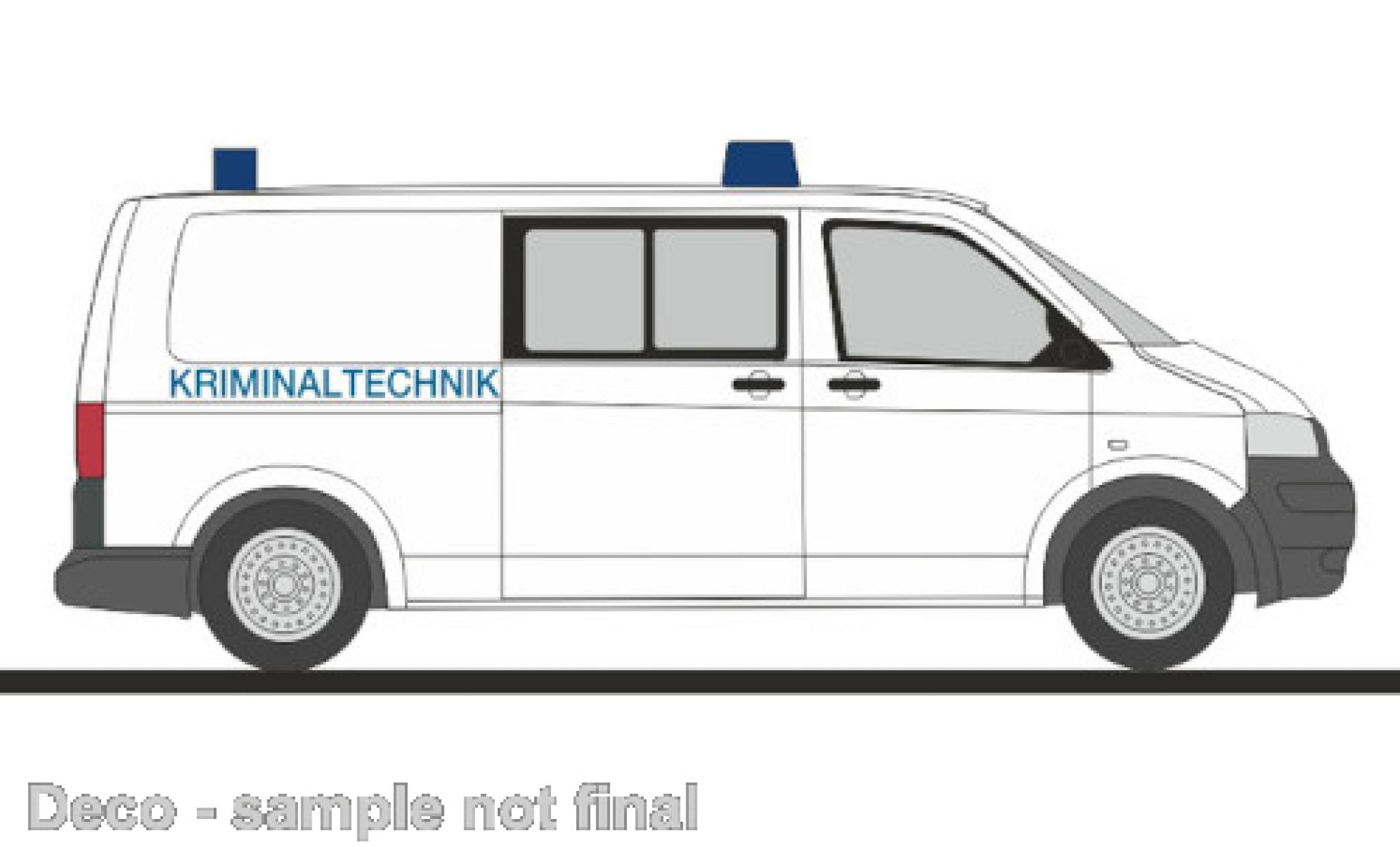 Volkswagen T5 1/87 Rietze Kriminaltechnik 2010 diecast model cars