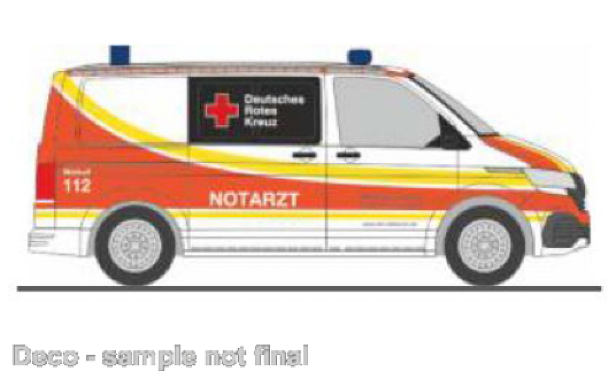 Volkswagen T6 1/87 Rietze .1 bus DRK Heilbronn diecast model cars