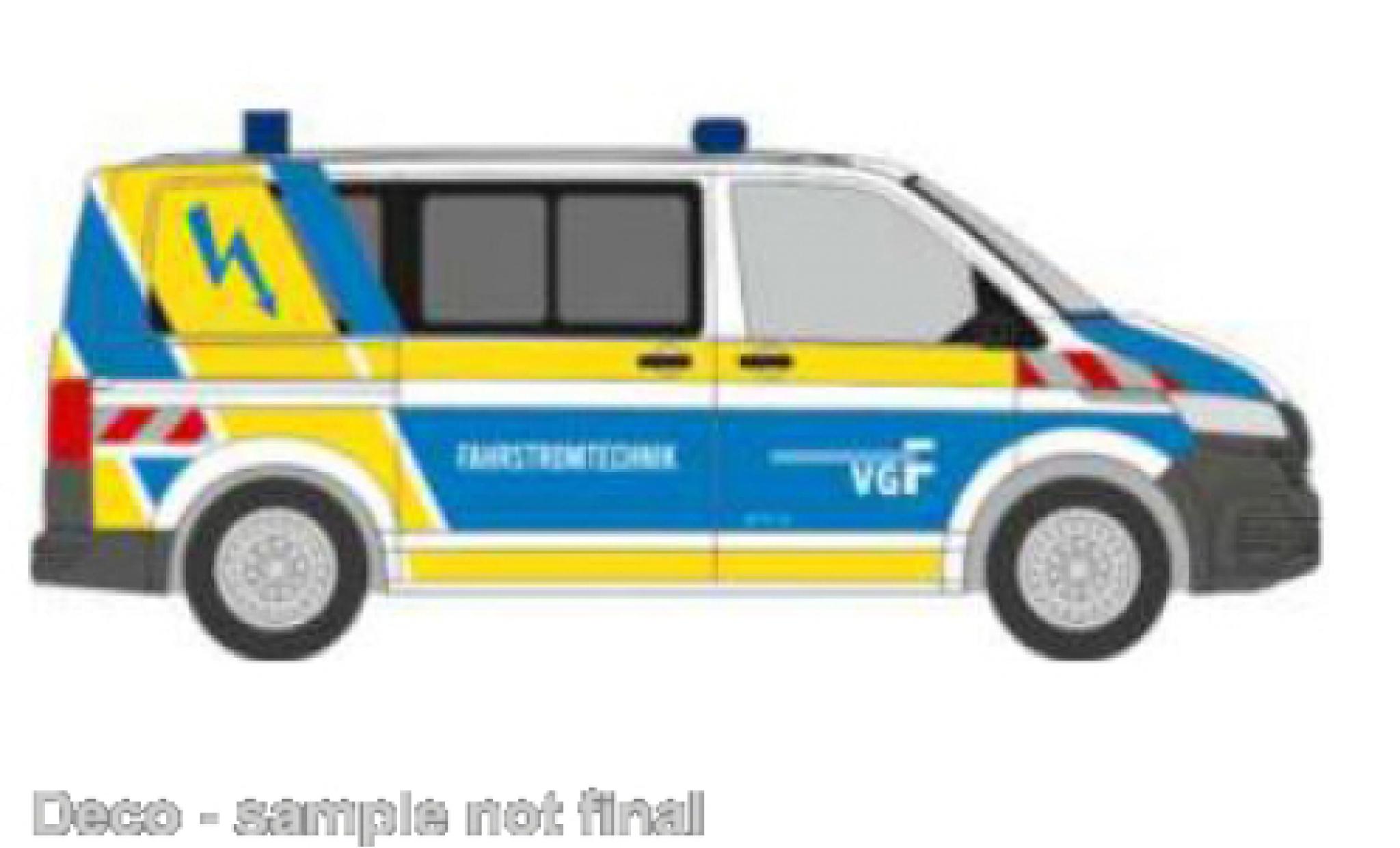 Volkswagen T6 1/87 Rietze .1 bus VGF Frankfurt Fahrstromtechnik diecast model cars