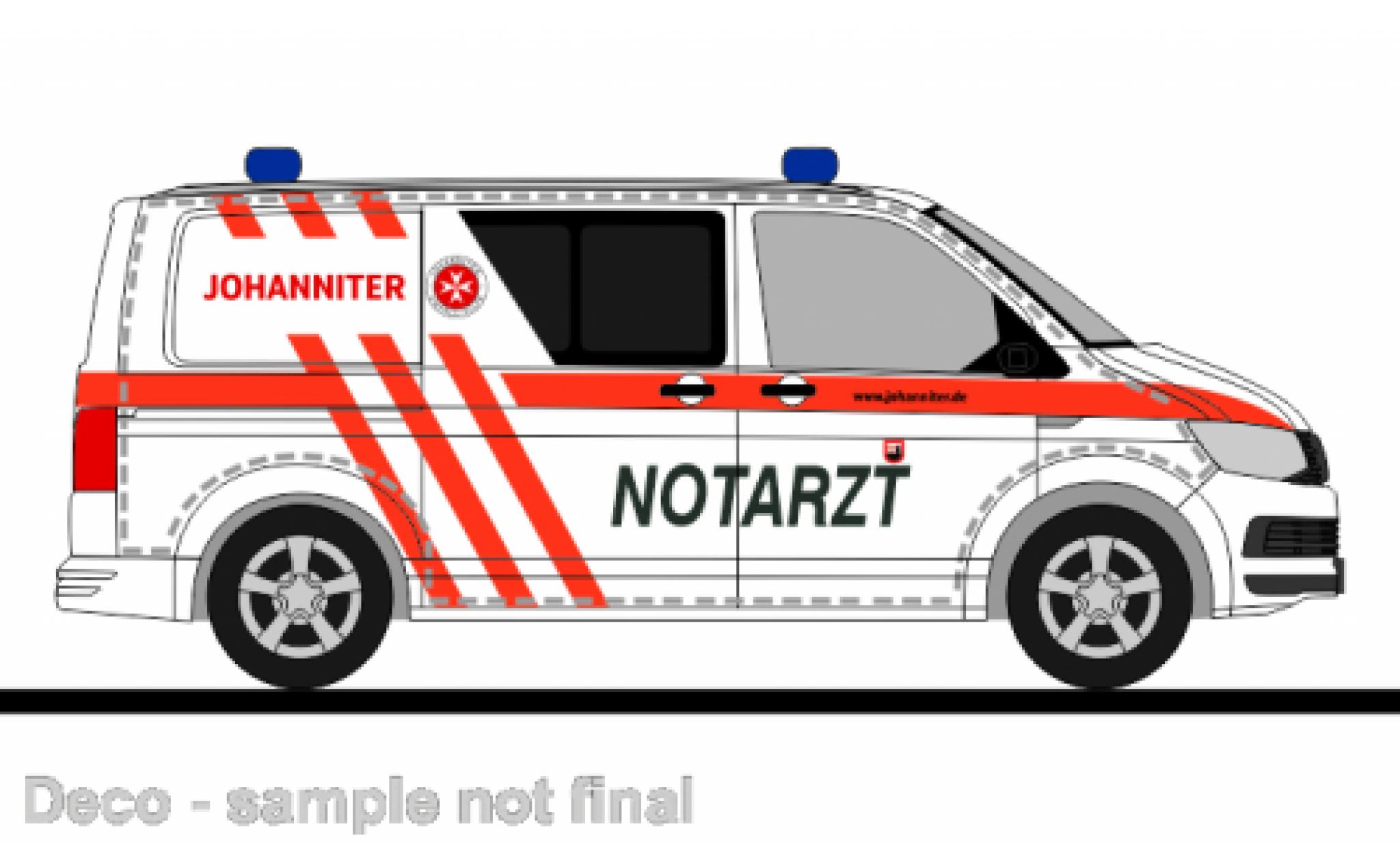 Volkswagen T6 1/87 Rietze bus NEF Johanniter Hannover diecast model cars