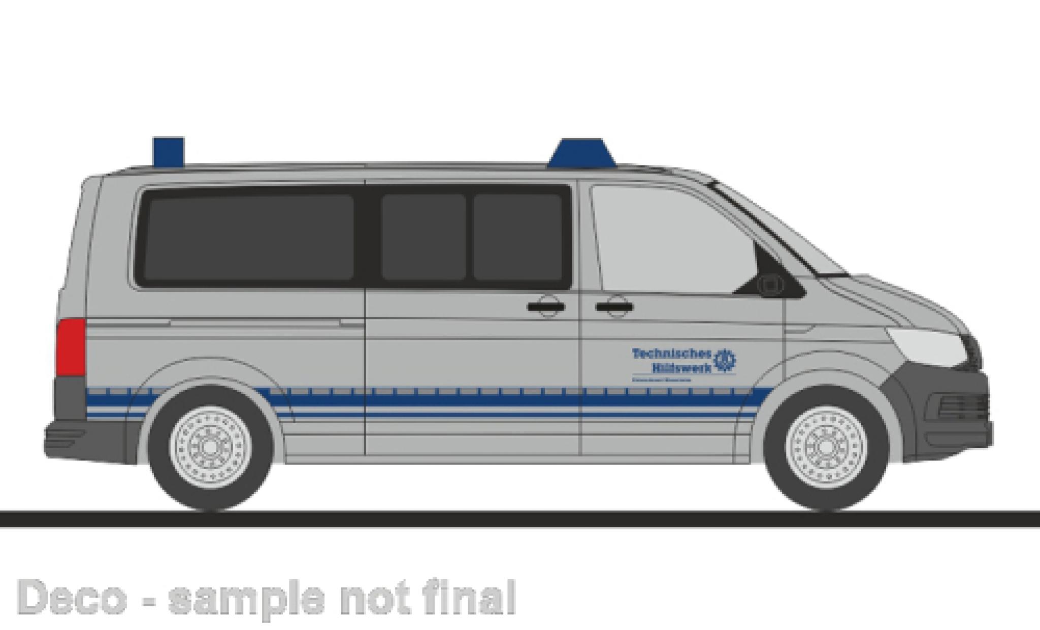 Volkswagen T6 1/87 Rietze bus THW Mannheim diecast model cars