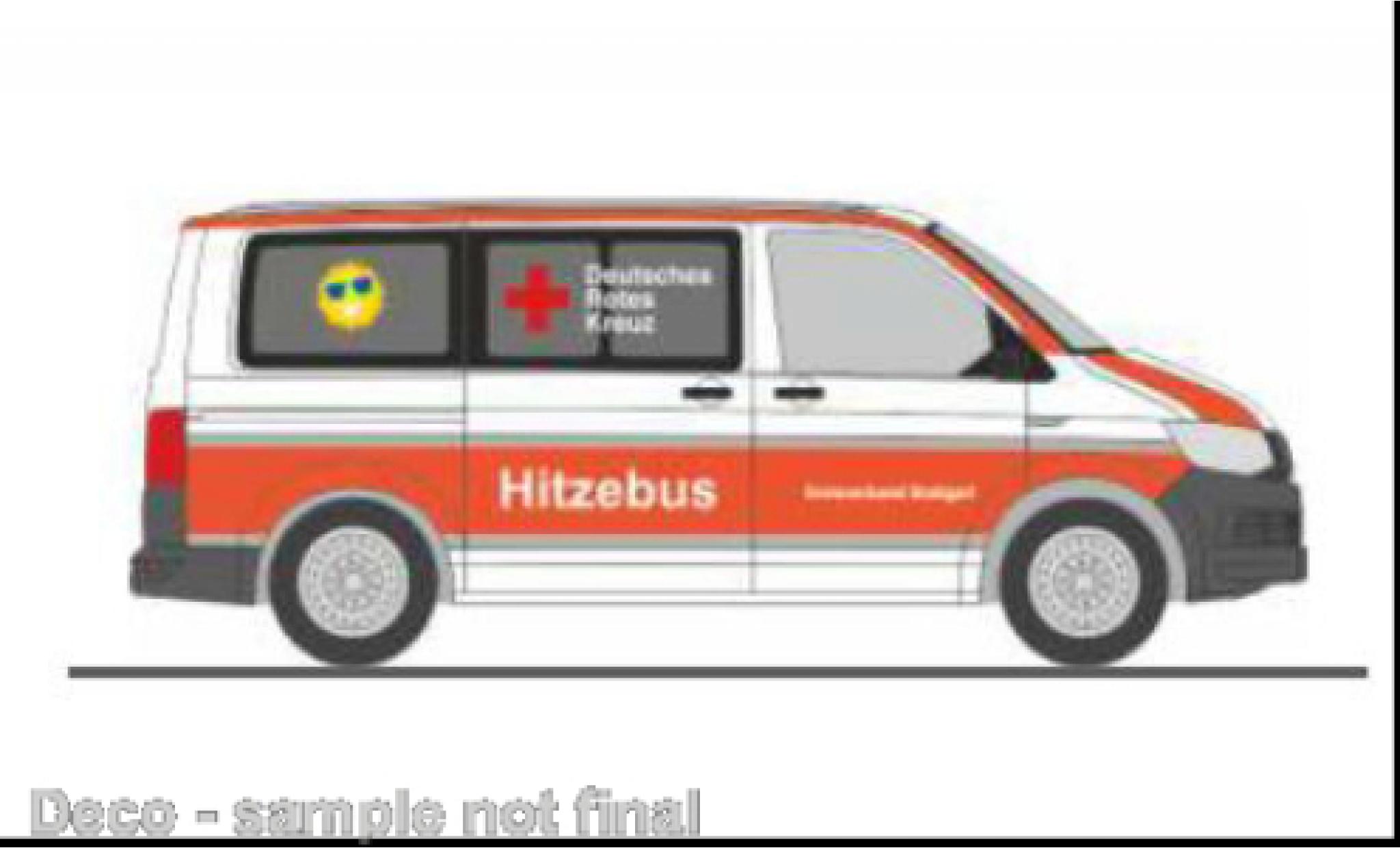 Volkswagen T6 1/87 Rietze DRK KV Stuttgart - Hitzebus diecast model cars