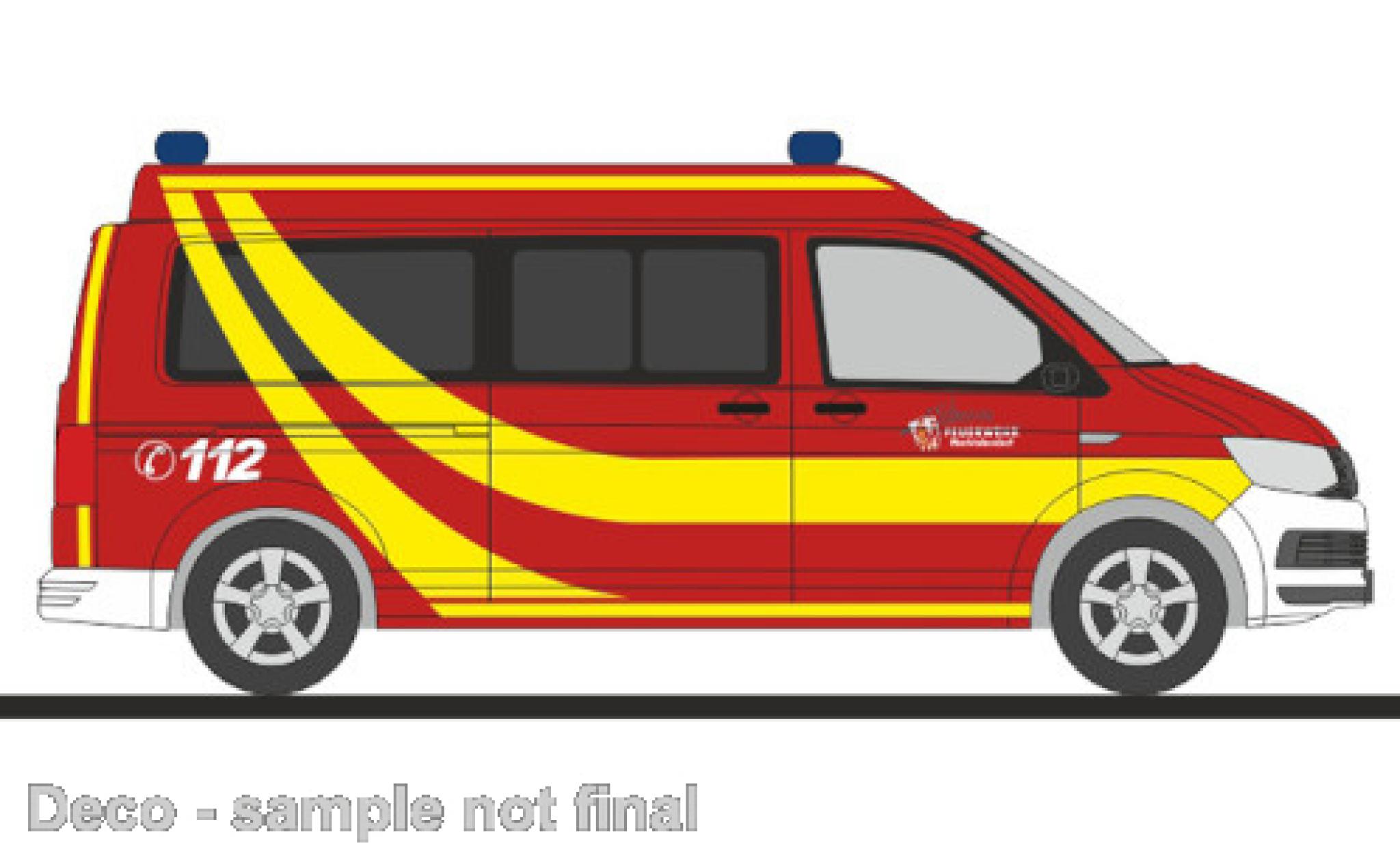 Volkswagen T6 1/87 Rietze pompiers Marktoberdorf diecast model cars