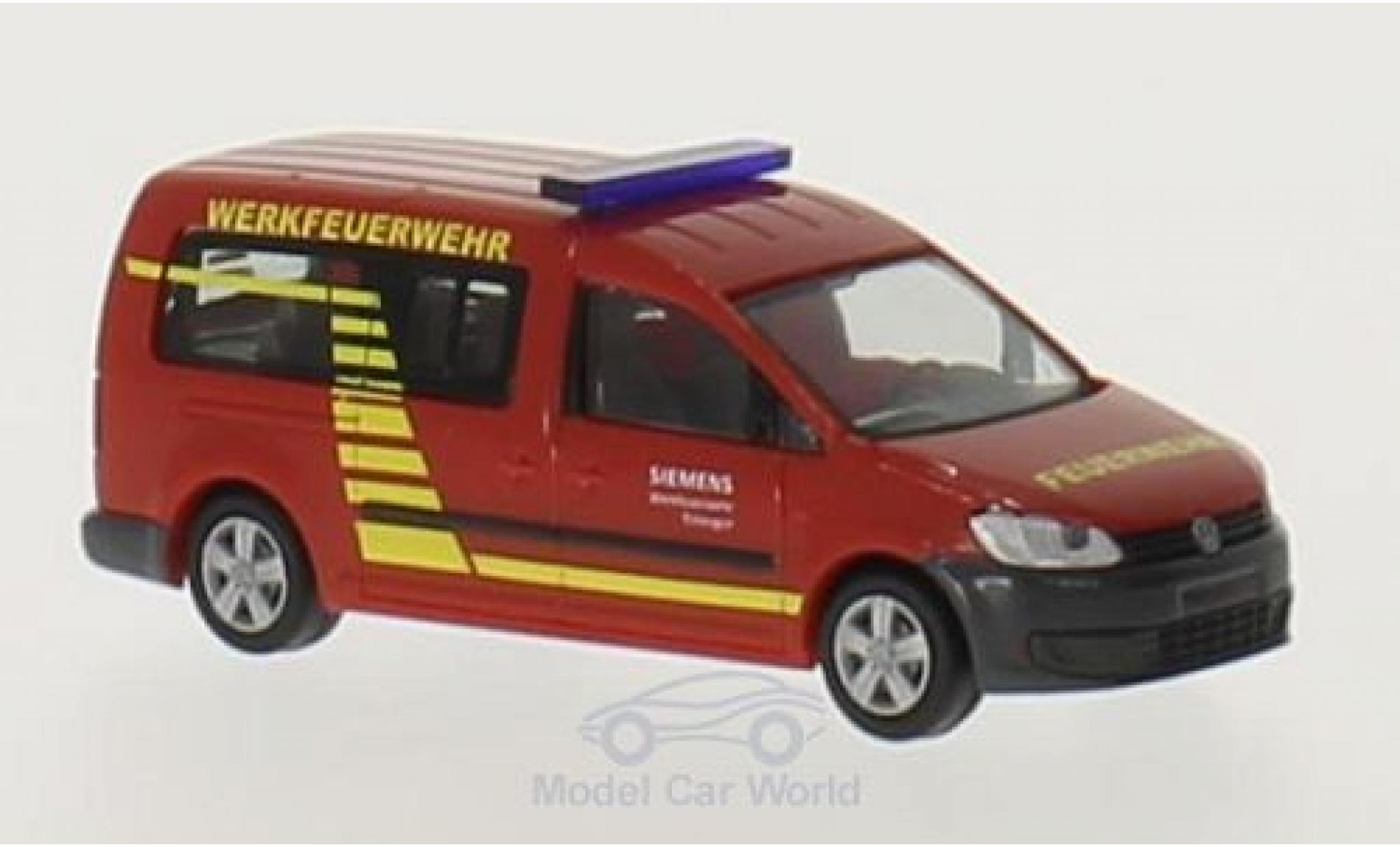Volkswagen Caddy 1/87 Rietze Maxi Werkfeuerwehr Siemens Erlangen diecast model cars