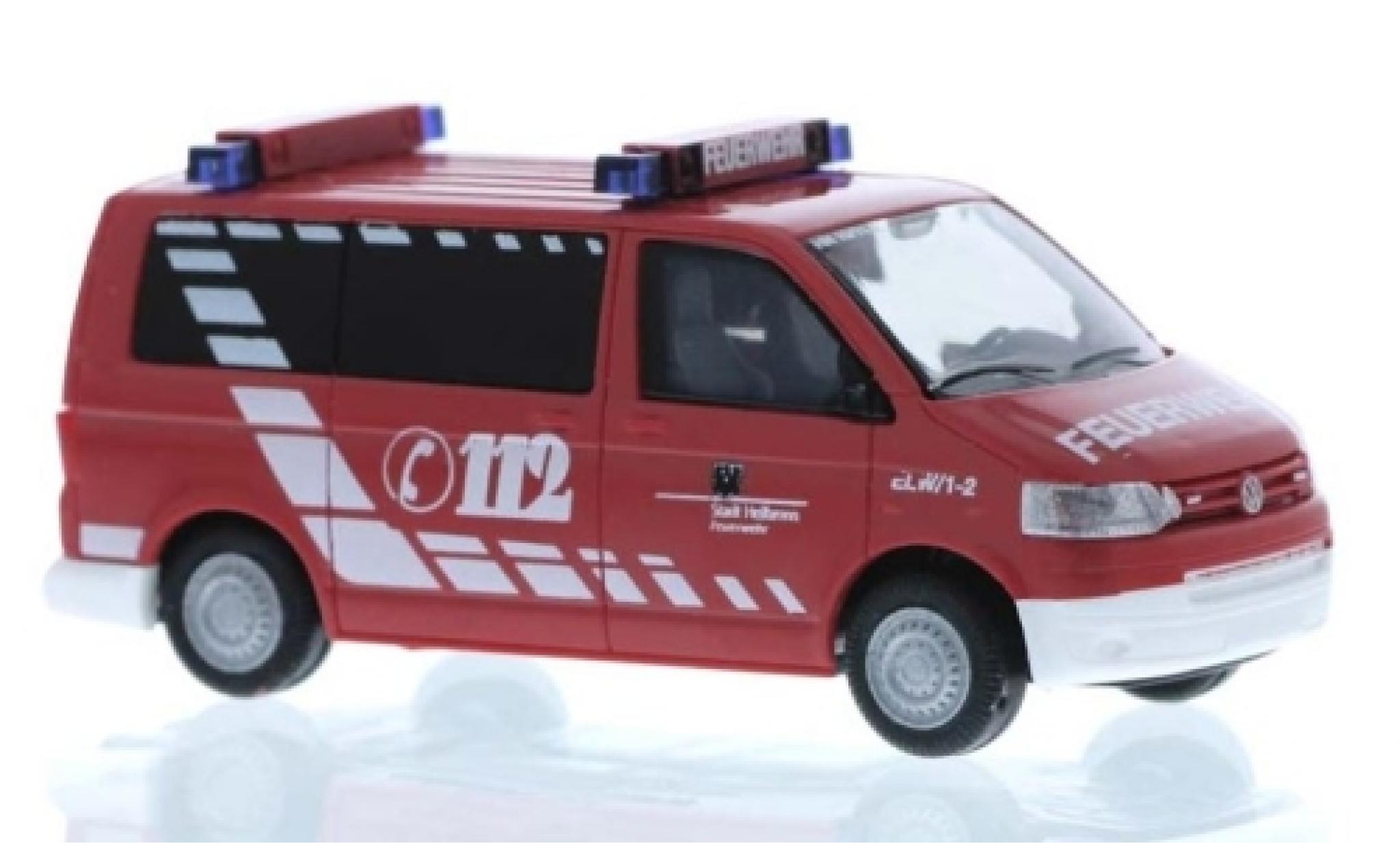 Volkswagen T5 1/87 Rietze Bus Fire brigade Heilbronn diecast model cars