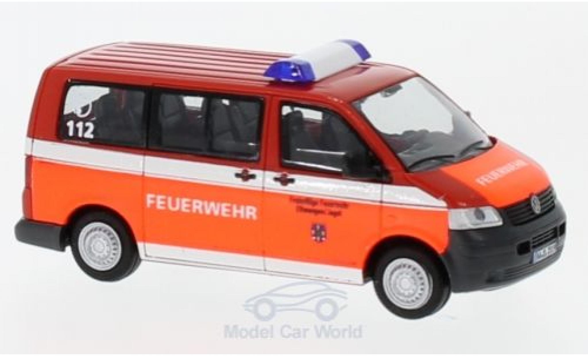 Volkswagen T5 1/87 Rietze Fire brigade Ellwangen 2003 diecast model cars