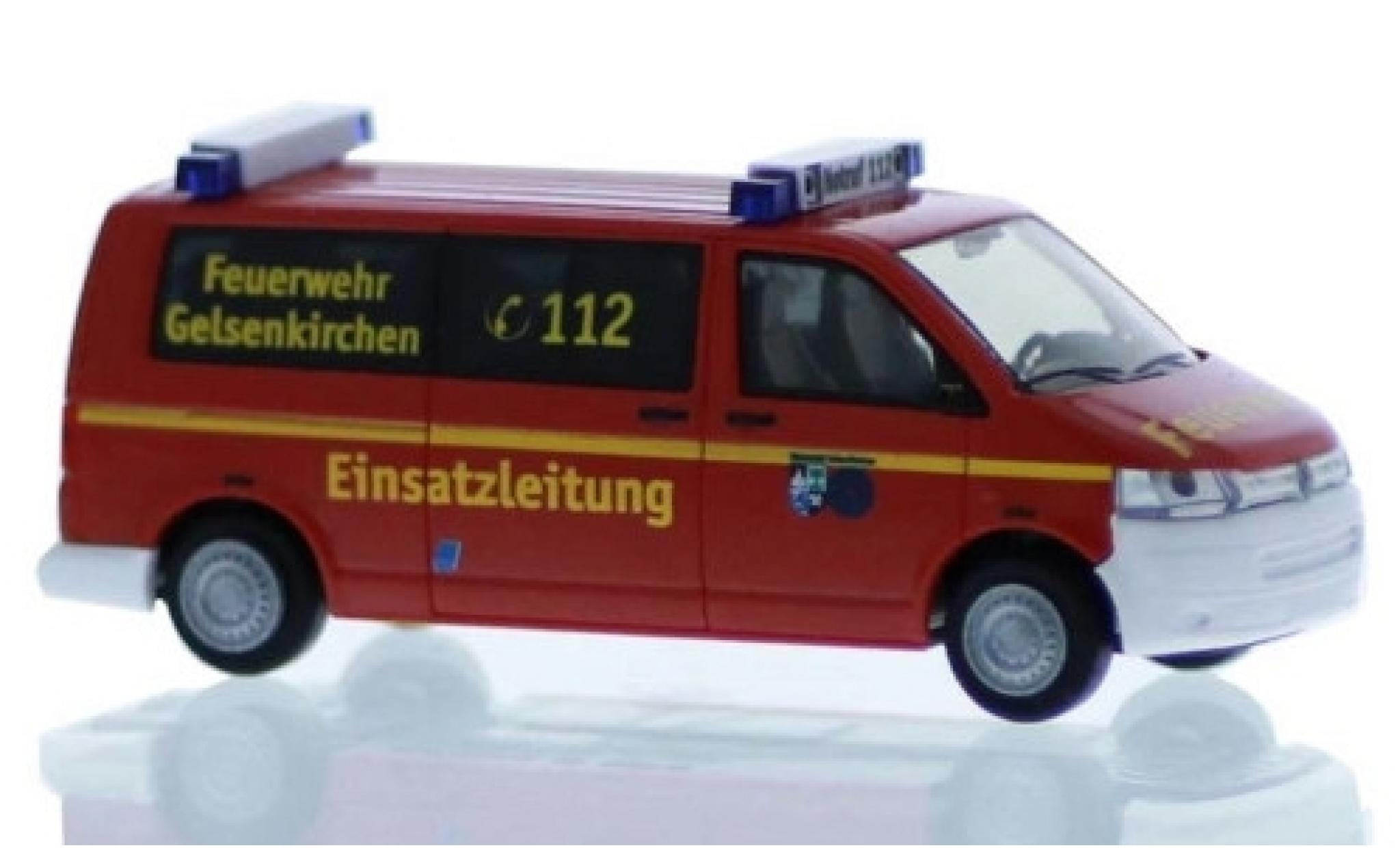 Volkswagen T5 1/87 Rietze Fire brigade Gelsenkirchen 2010 Le contr&ocirc;le op&eacute;rationnel diecast model cars