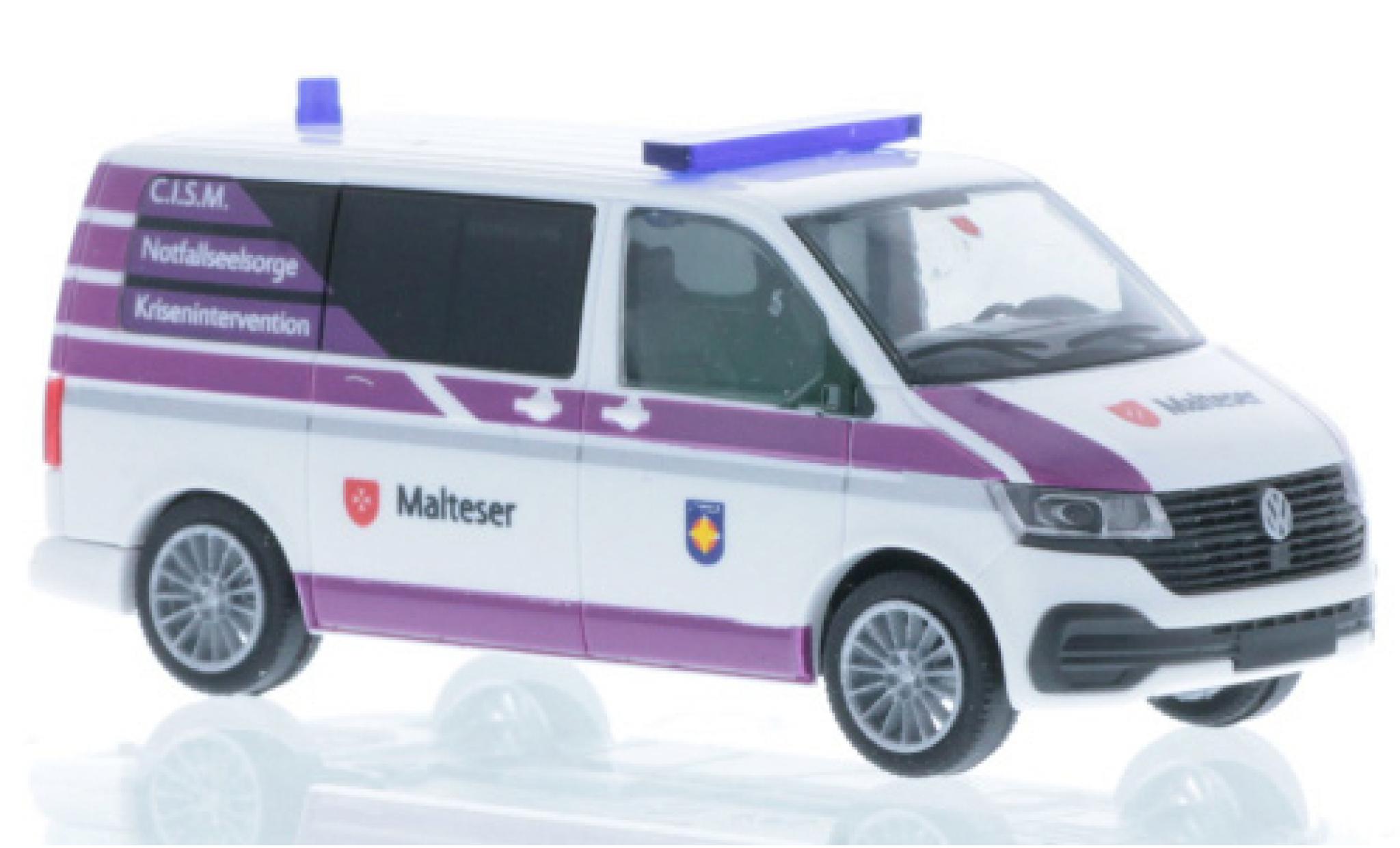 Volkswagen T6 1/87 Rietze .1 Bus Malteser Wilhelmshaven diecast model cars