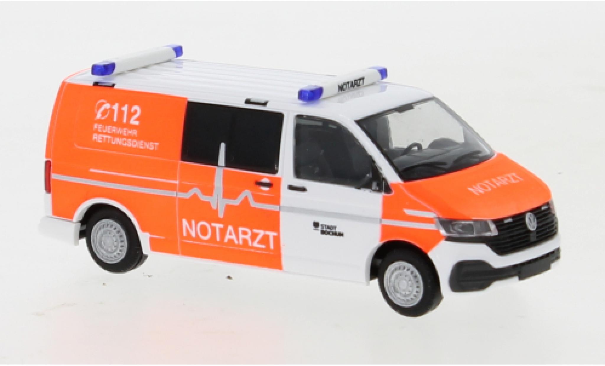 Volkswagen T6 1/87 Rietze .1 Fire brigade Bochum Notarzt plus long empattement diecast model cars