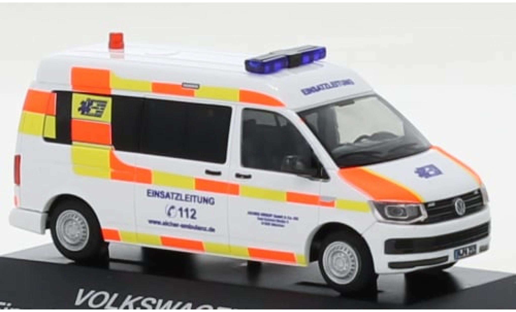 Volkswagen T6 1/87 Rietze Bus Einsatzleitung Aicher Ambulance 1:87 diecast model cars