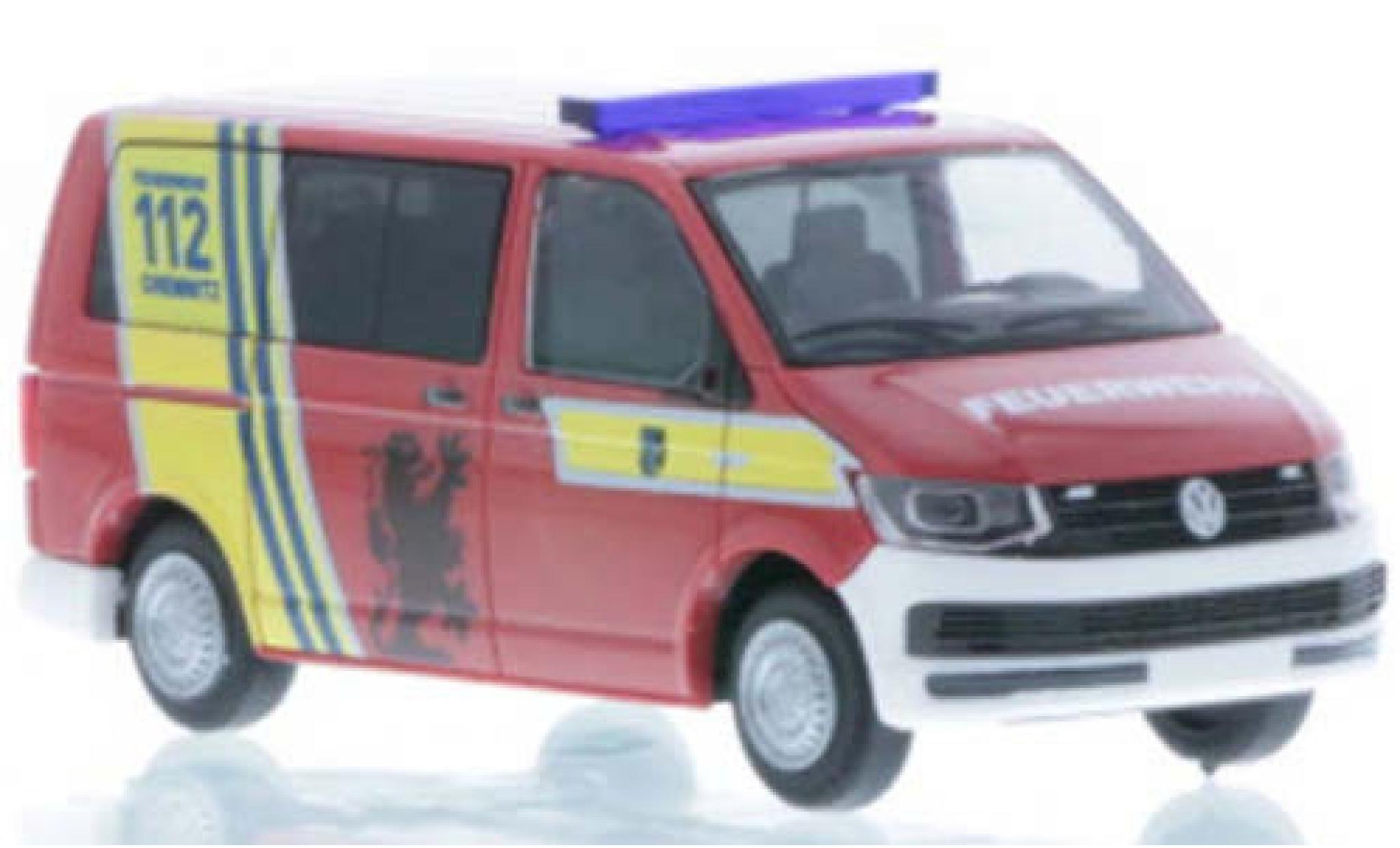 Volkswagen T6 1/87 Rietze Bus Fire brigade Chemnitz diecast model cars