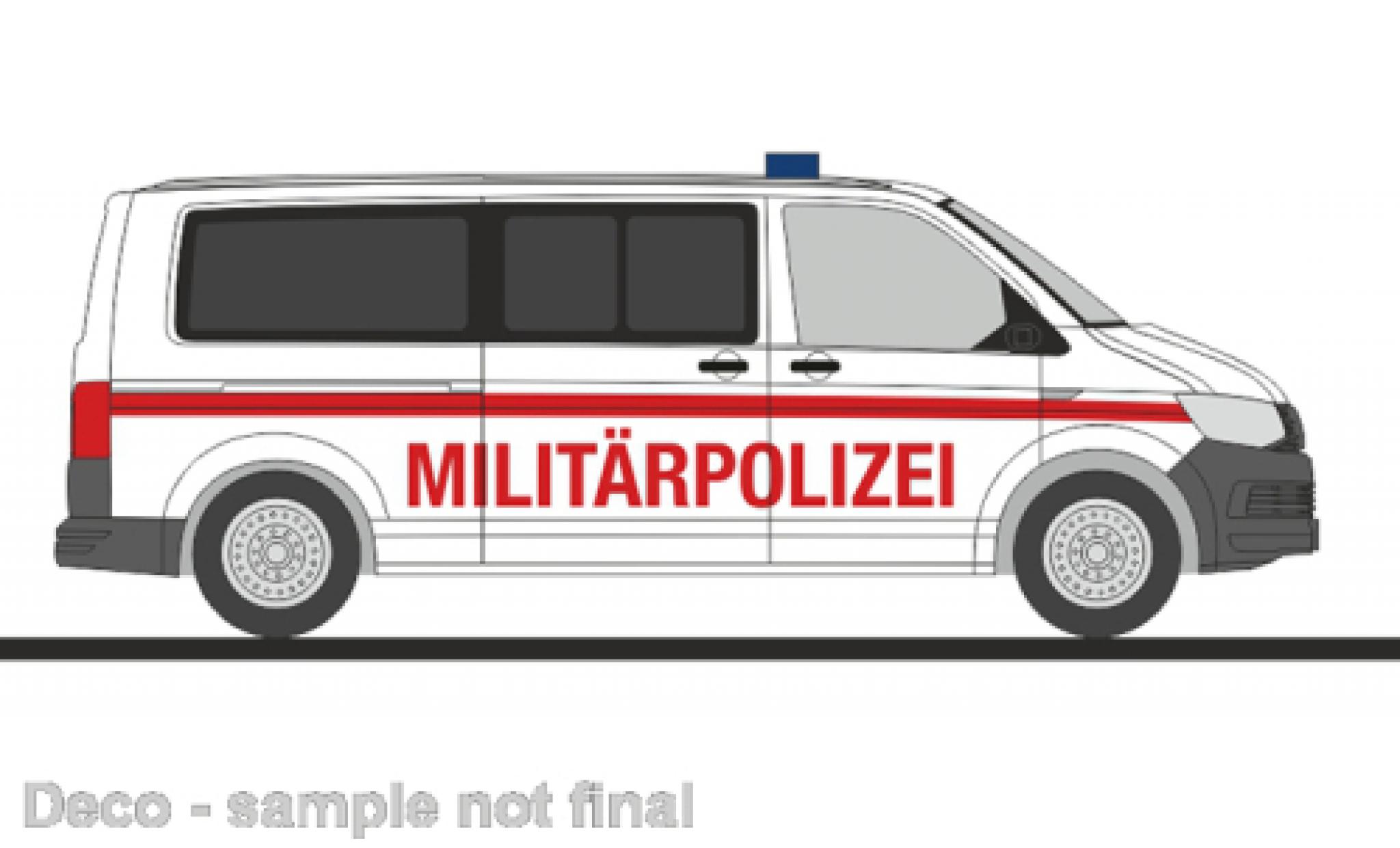 Volkswagen T6 1/87 Rietze Bus Milit&auml;rpolizei (AT) 1:87 diecast model cars
