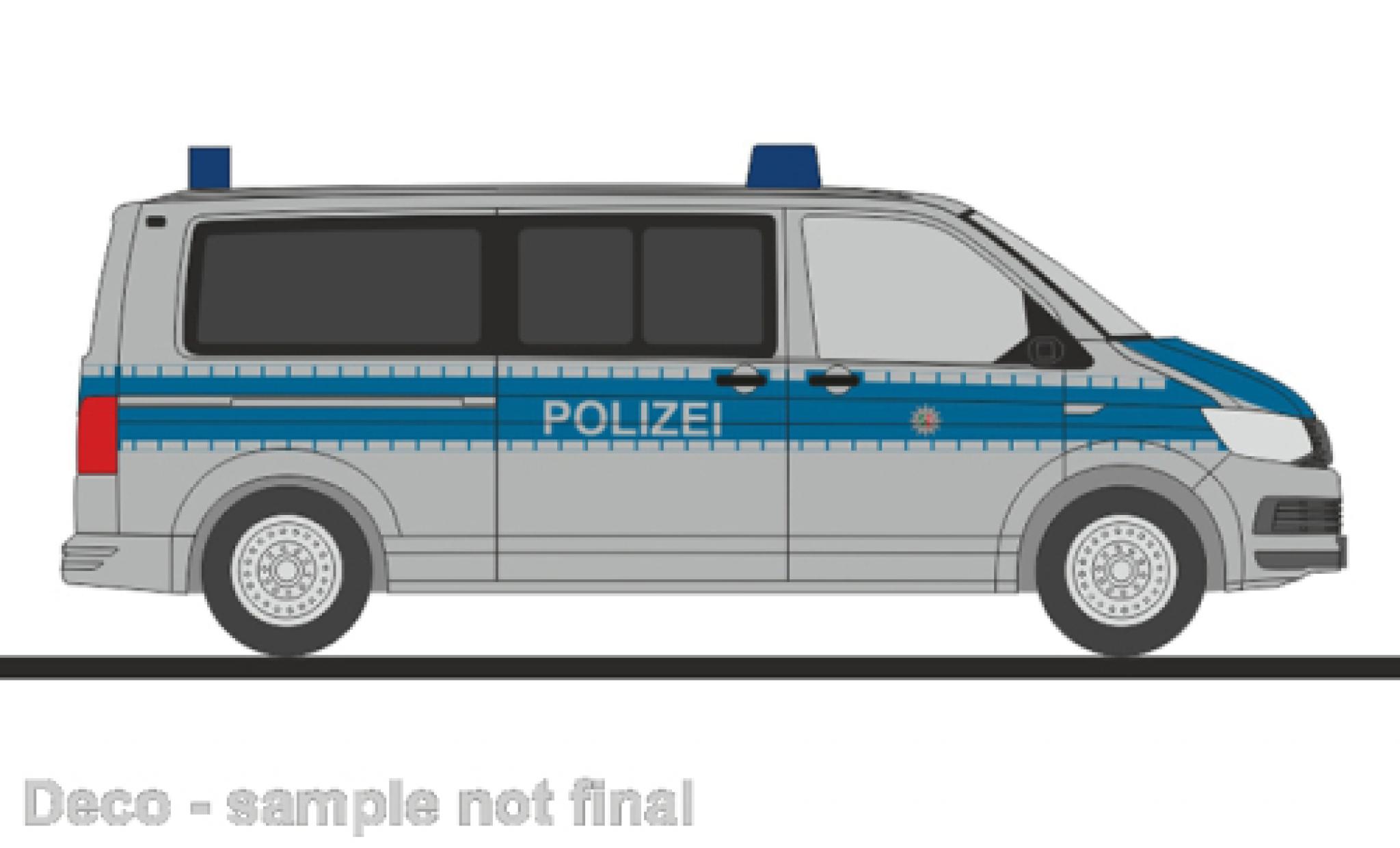 Volkswagen T6 1/87 Rietze Bus Police Nordrhein-Westfalen 1:87 diecast model cars