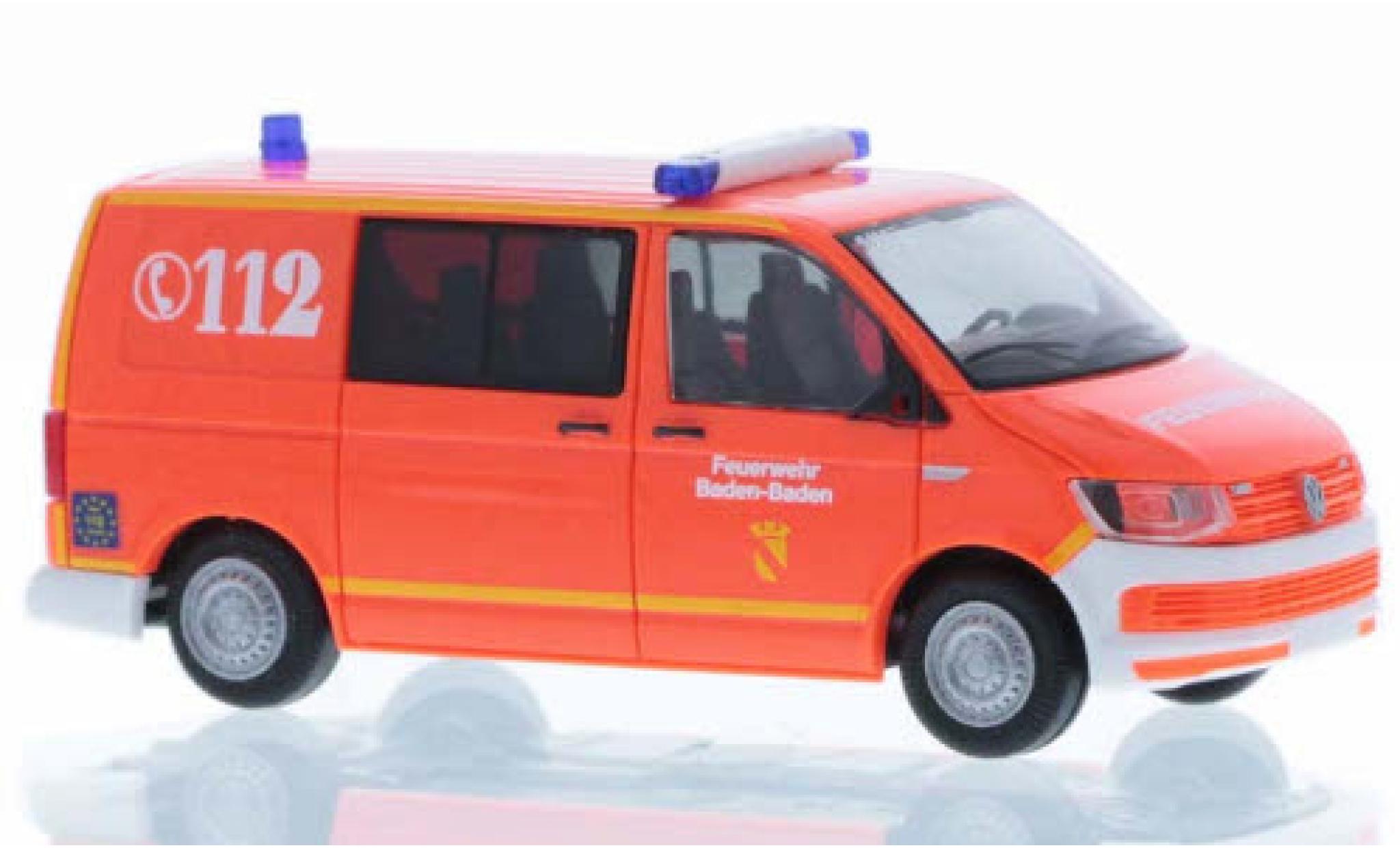 Volkswagen T6 1/87 Rietze Fire brigade Baden-Baden court- empattement diecast model cars