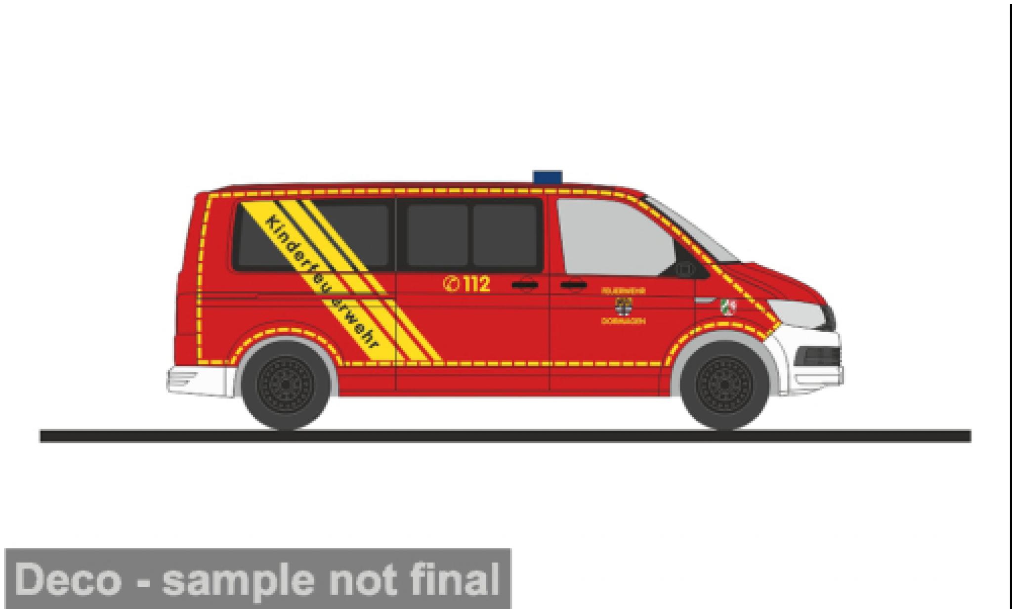 Volkswagen T6 1/87 Rietze Fire brigade Dormagen 1:87 diecast model cars