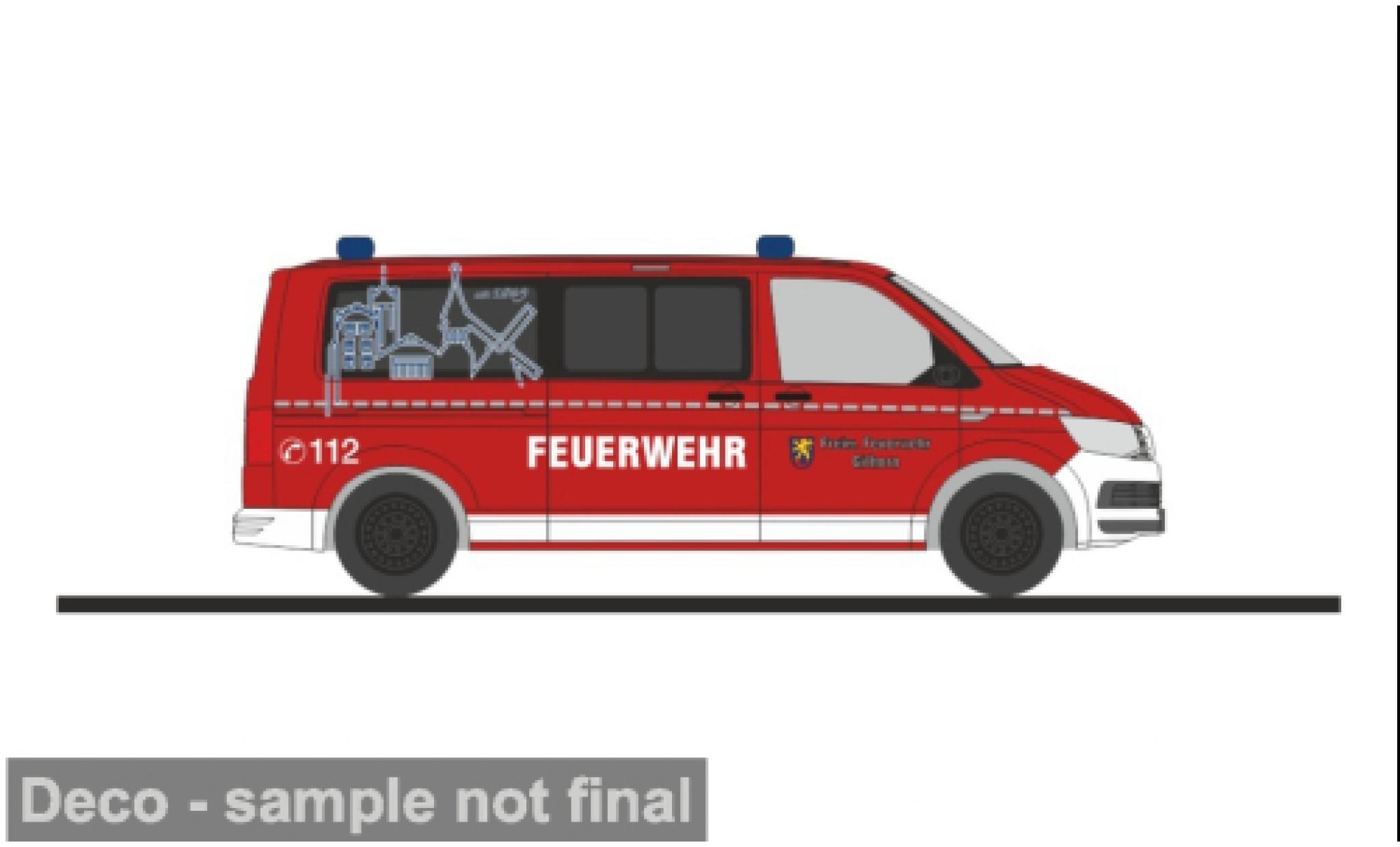 Volkswagen T6 1/87 Rietze Fire brigade Gifhorn 1:87 diecast model cars