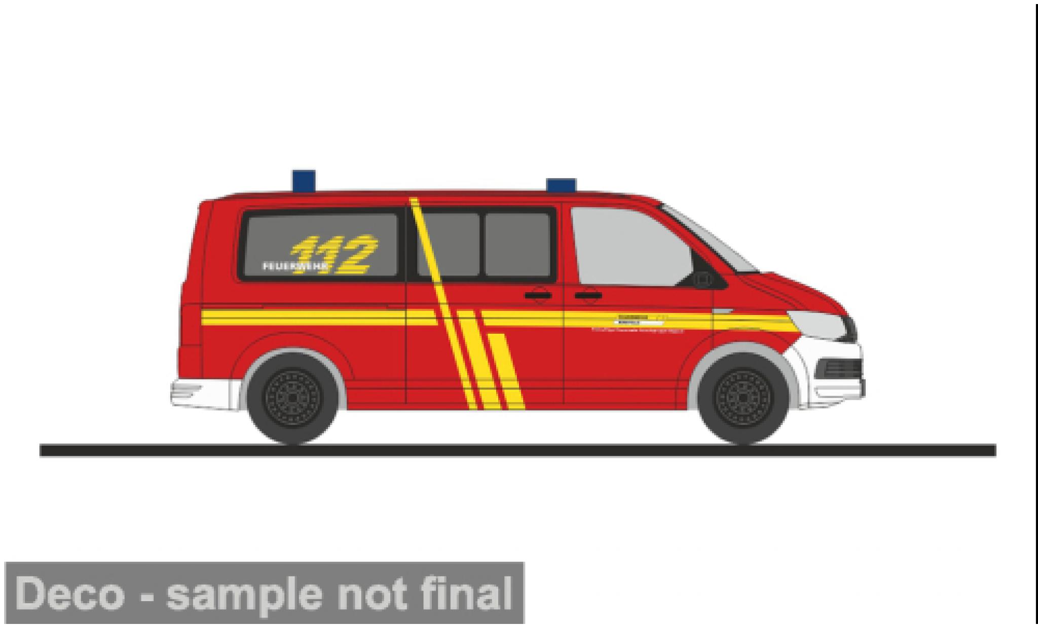 Volkswagen T6 1/87 Rietze Fire brigade Krefeld 1:87 diecast model cars