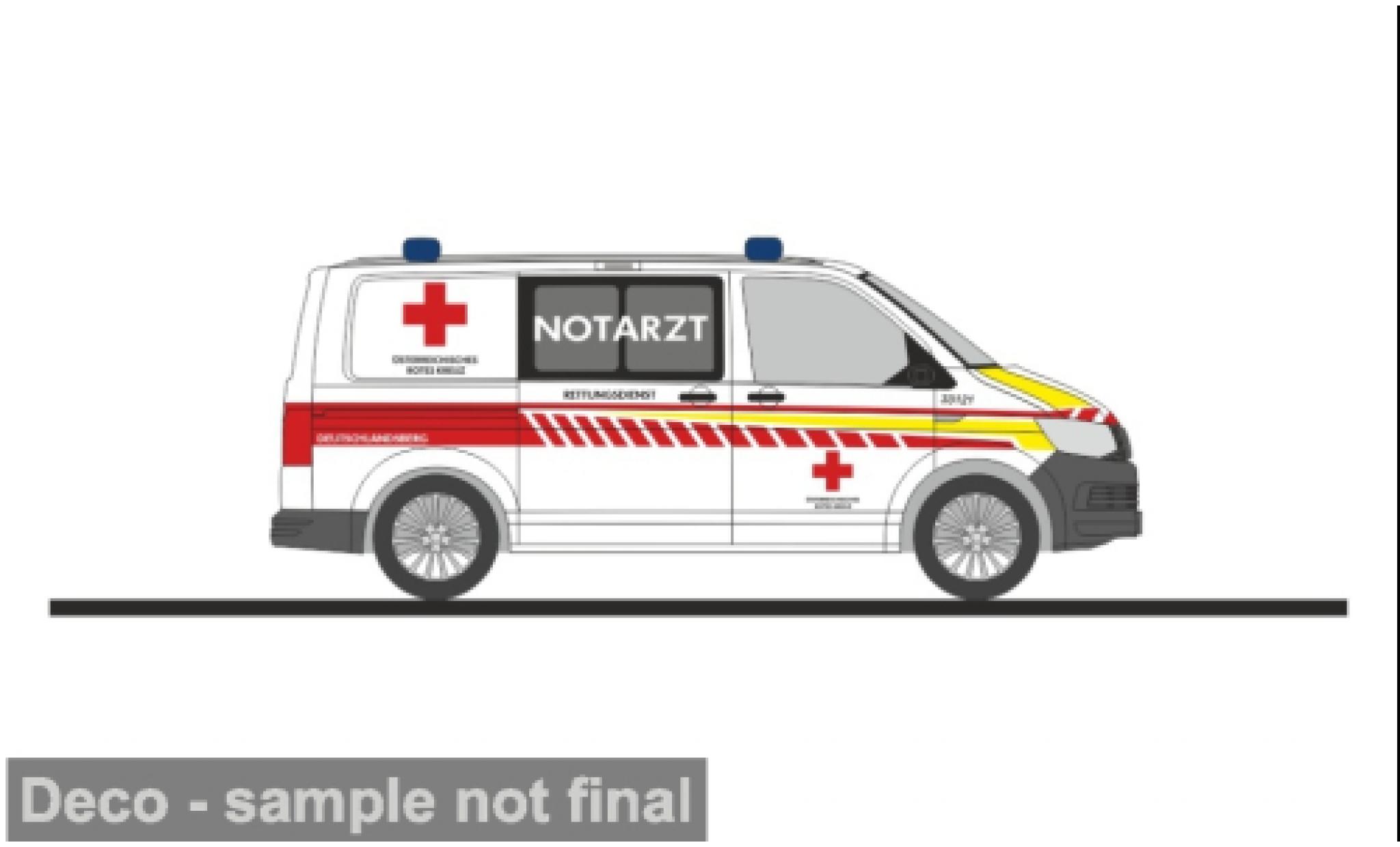 Volkswagen T6 1/87 Rietze Notarzt &Ouml;RK (D) 1:87 diecast model cars