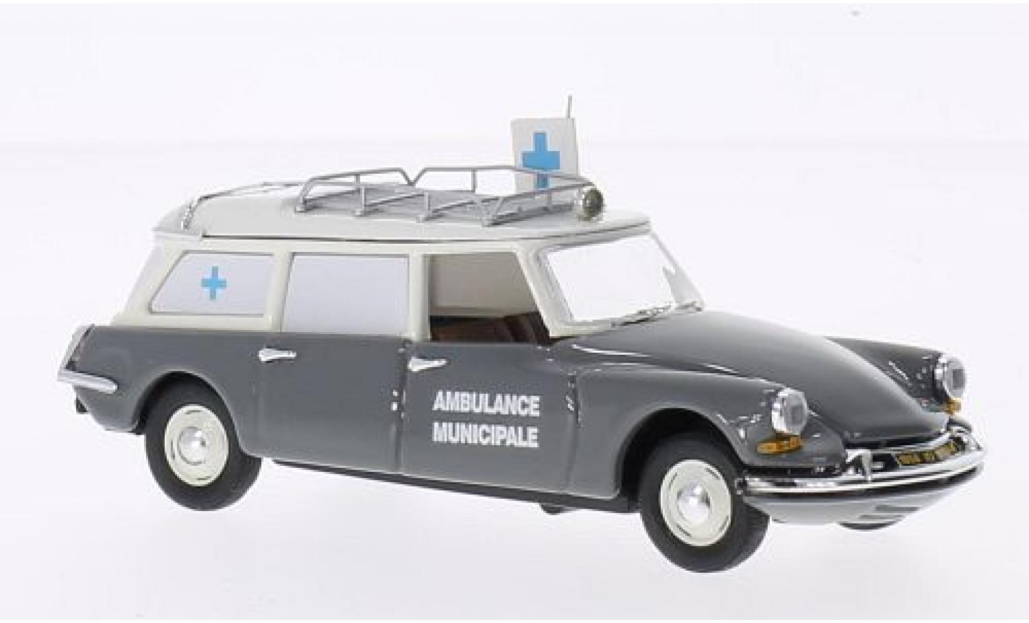 Citroen DS 1/43 Rio 19 Estate grey/beige Ambulance Municipale 1962 diecast model cars