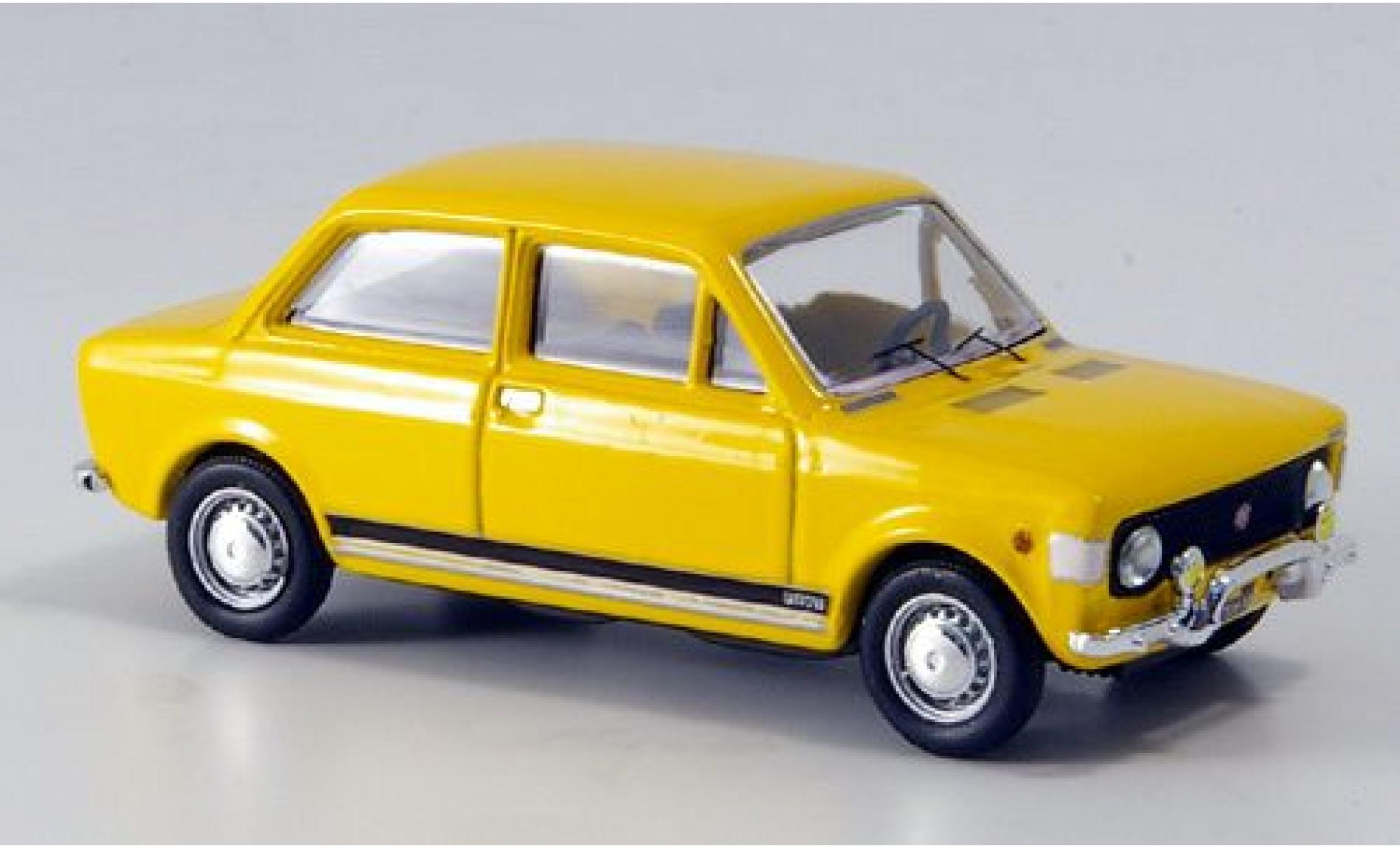 Fiat 128 1/43 Rio Rally yellow 1971 sans Vitrine diecast model cars