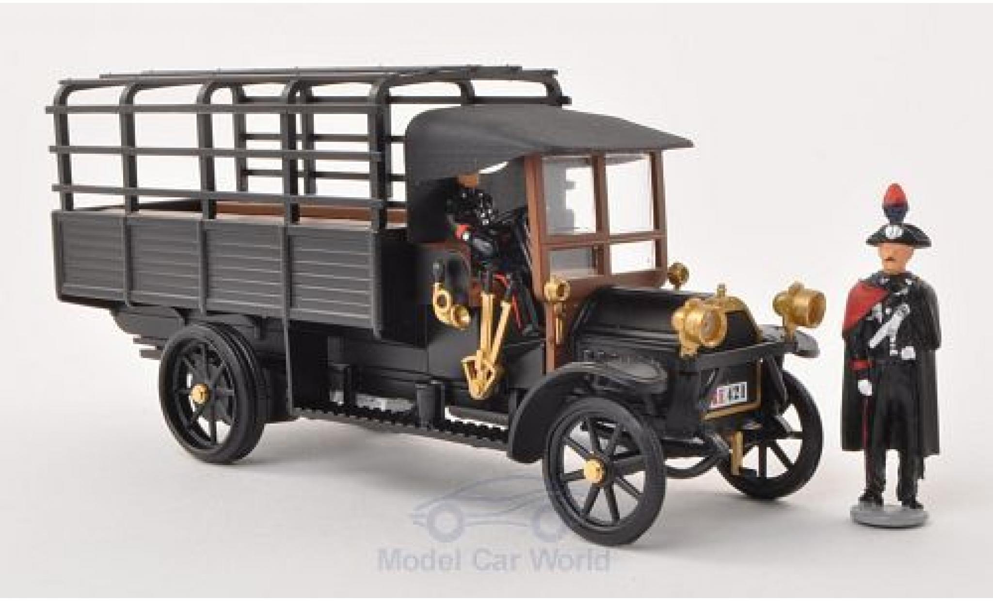 Fiat 18 1/43 Rio BL Pritsche matt-black Carabinieri mit 2 Figuren 200&deg; Anniversario Carabinieri diecast model cars