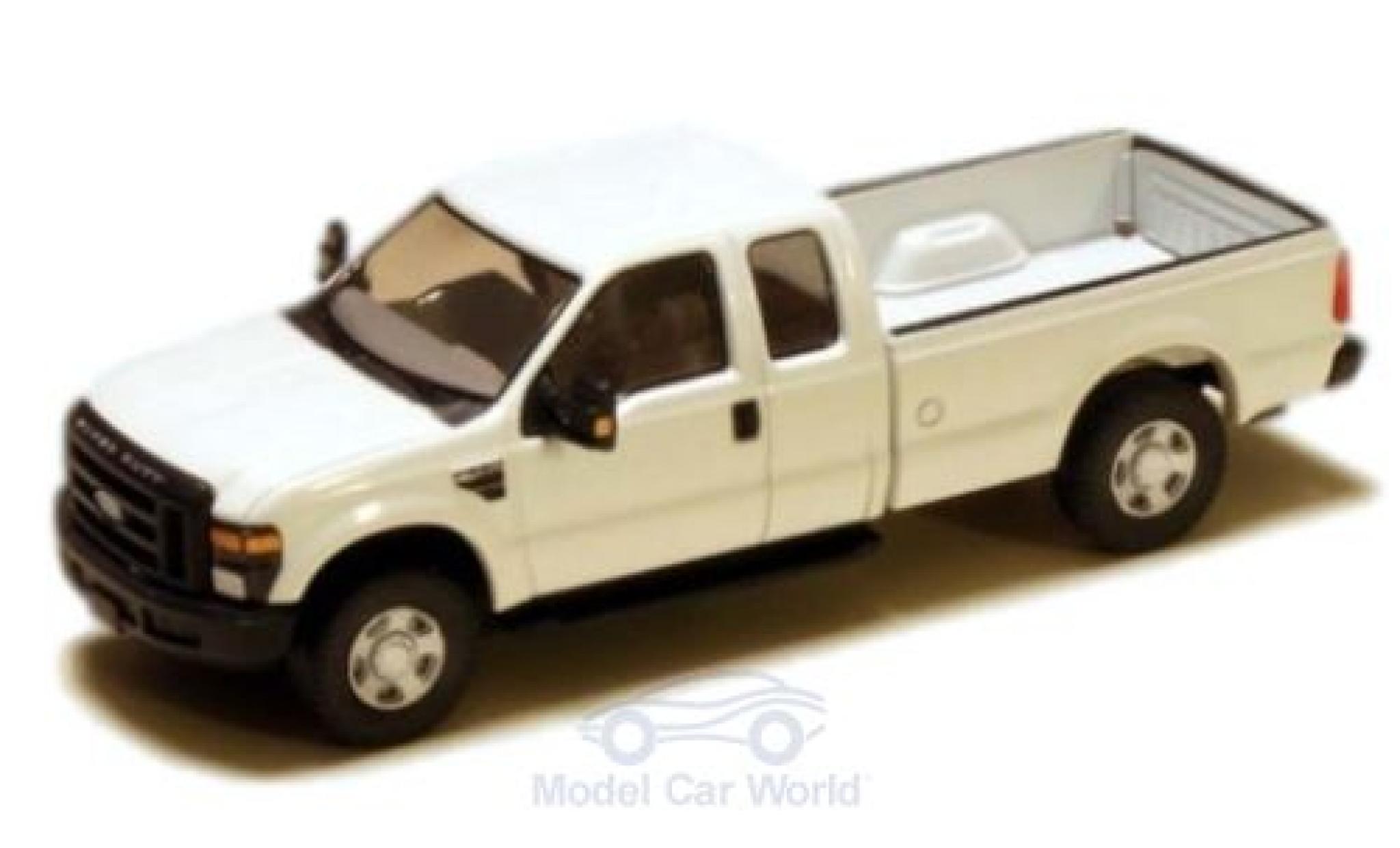 Ford F-250 1/87 River Point XLT Super Cab white 2008 diecast model cars