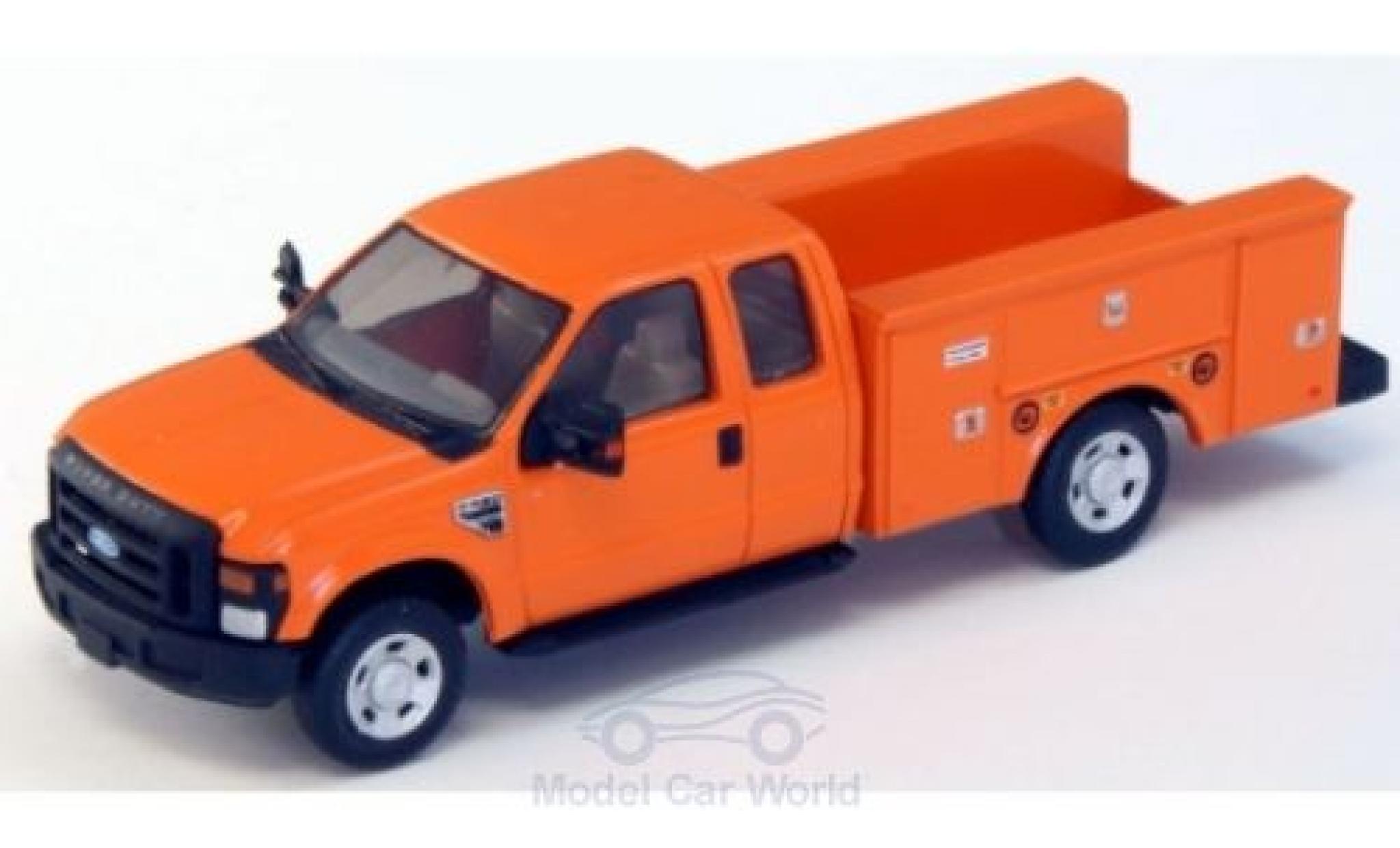 Ford F-350 1/87 River Point XLT Super Cab Utility Truck orange 2008 diecast model cars