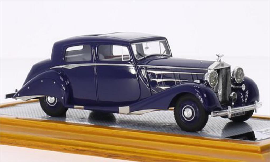 Rolls Royce Phantom 1/43 Ilario III Sedanca De Ville Hooper blue RHD 1937 diecast model cars