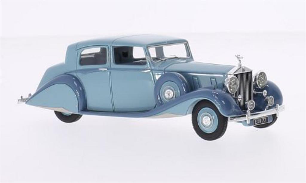 Rolls Royce Phantom 1/43 Ilario III Sedanca De Ville Hooper blue/grey RHD 1938 diecast model cars