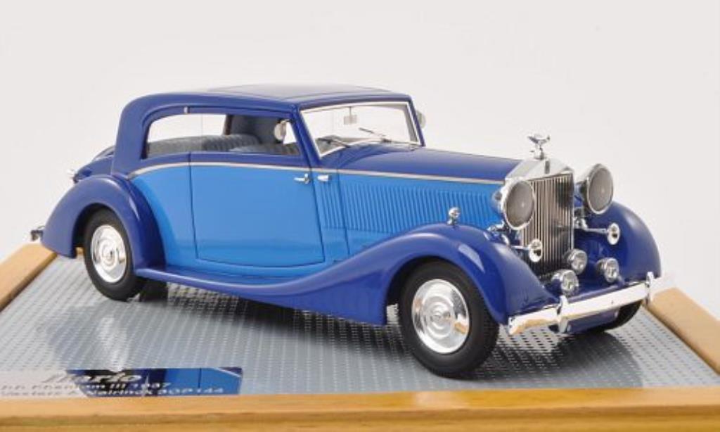 Rolls Royce Phantom 1/43 Ilario III Vesters & Neirinck Coupe blue/blue 1937 diecast model cars