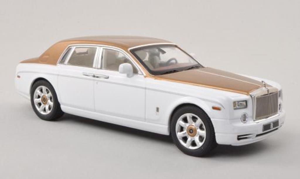 Rolls Royce Phantom 1/43 IXO white/gold LHD 2010 diecast model cars