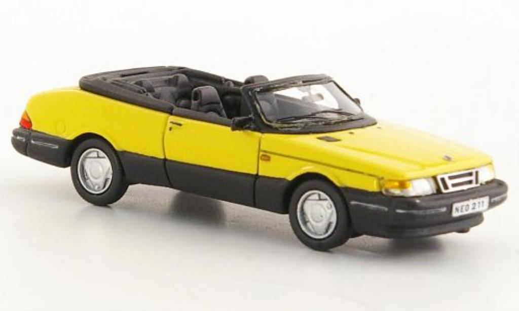 Saab 900 1/87 Neo Convertible yellow 1987 diecast model cars