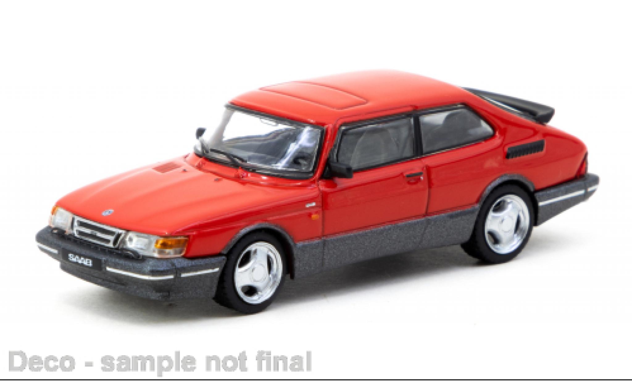 Saab 900 1/64 Tarmac Works Turbo red 1:64 diecast model cars
