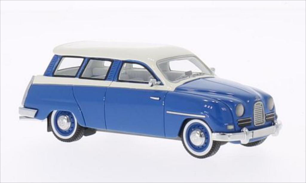 Saab 95 1/43 Neo blue/white 18 diecast model cars
