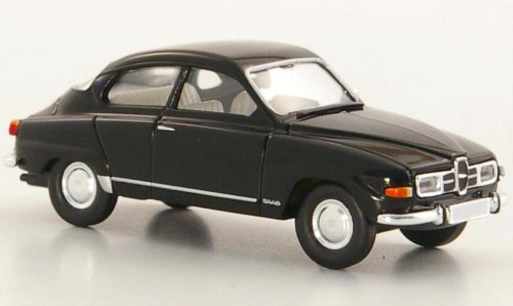 Saab 96 1/87 Brekina black diecast model cars