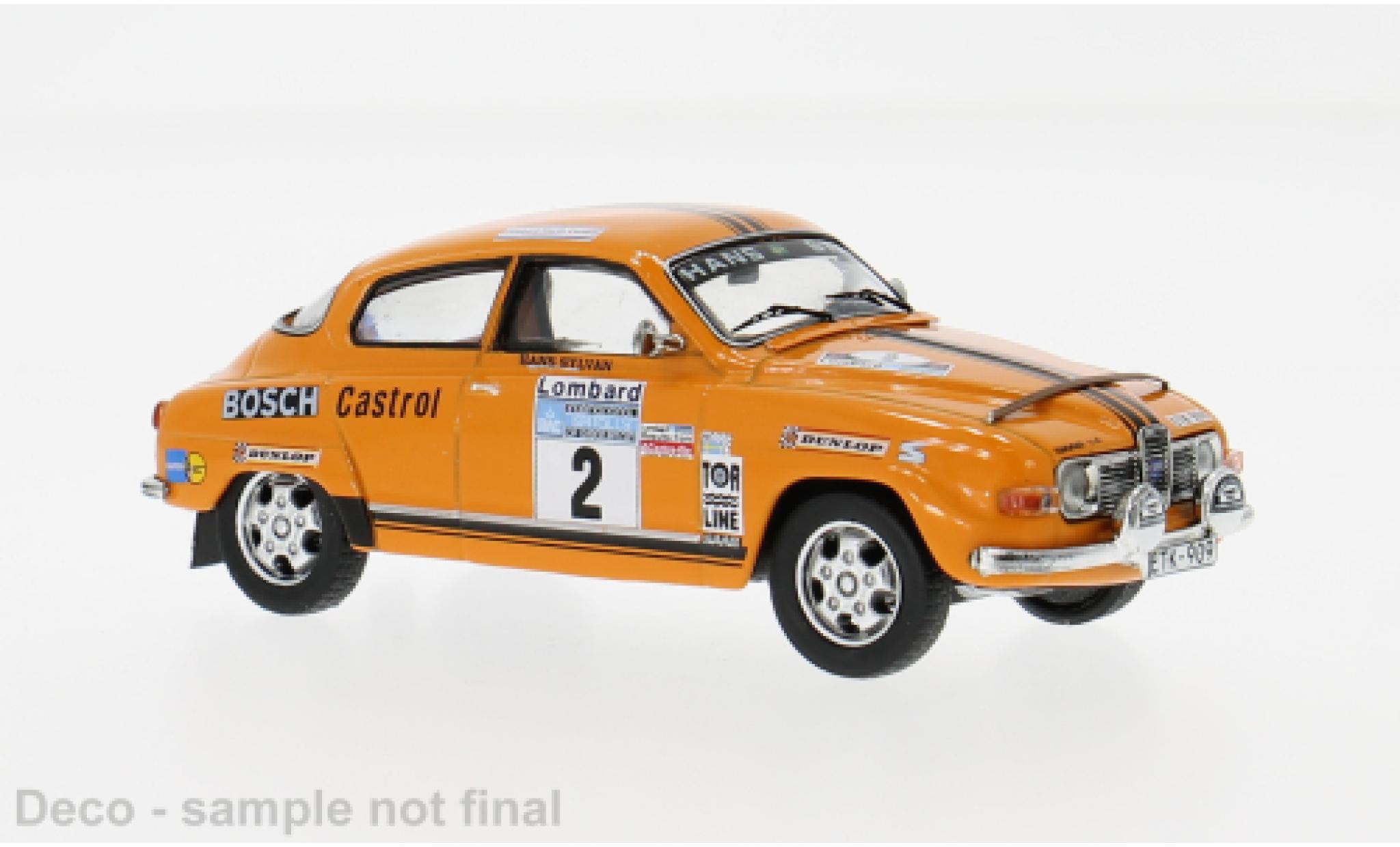 Saab 96 1/43 IXO V4 RAC Rally 1974 #2 S.Blomqvist/H.Sylvan 1:43 diecast model cars