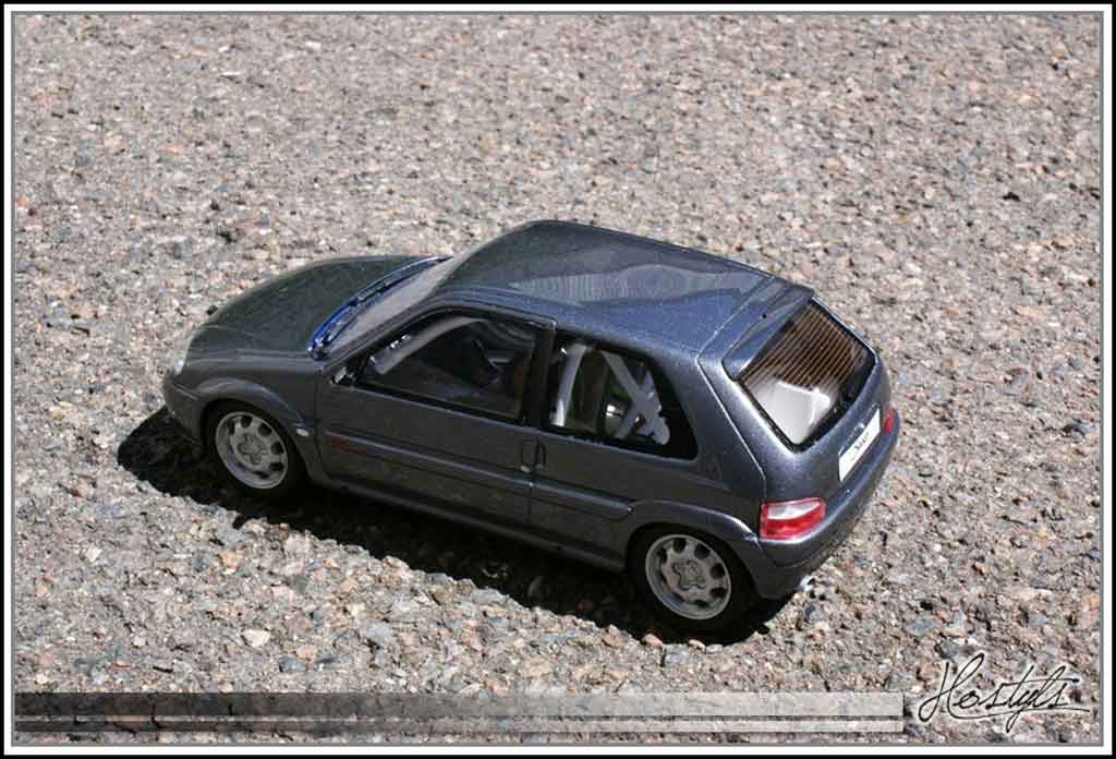 Citroen Saxo VTS grey orageux preparation circuit 1/18 Ottomobile