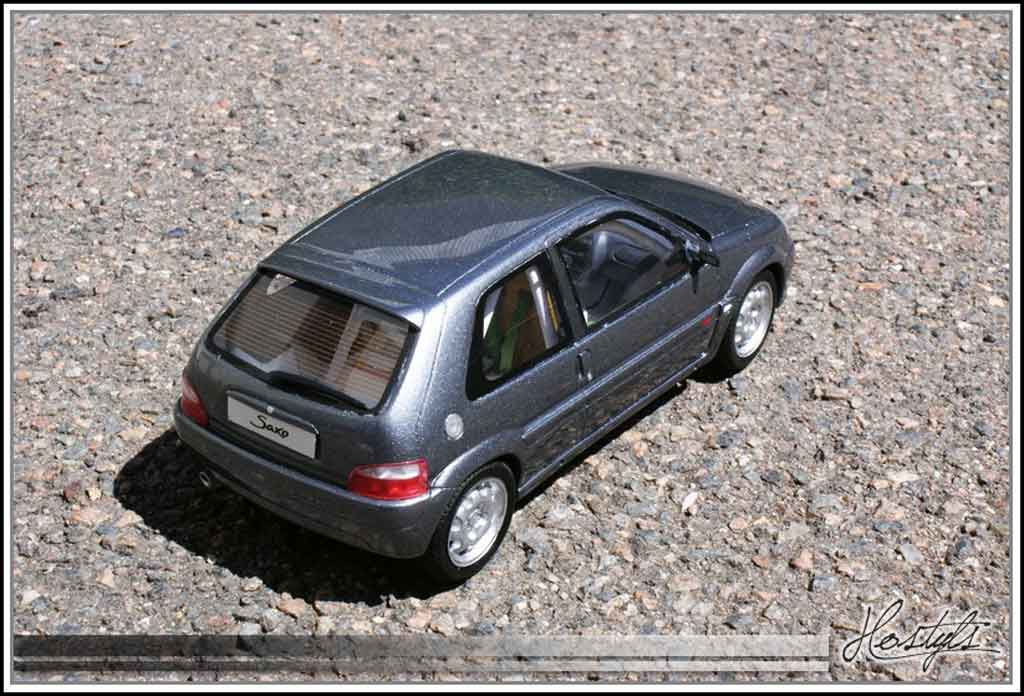 Citroen Saxo VTS grey orageux preparation circuit 1/18 Ottomobile