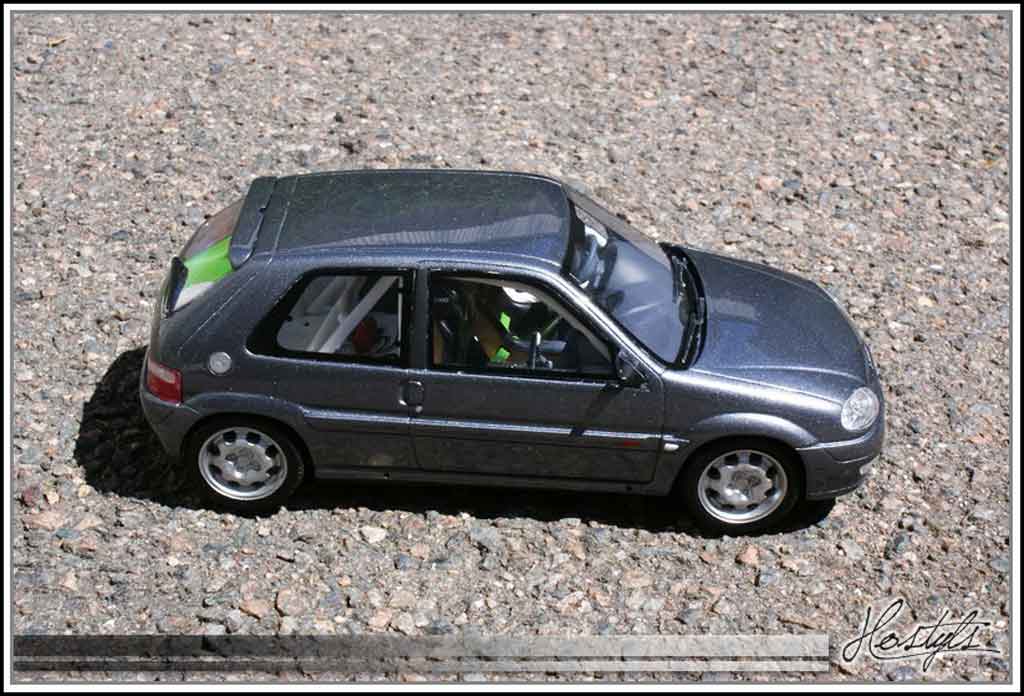 Citroen Saxo VTS grey orageux preparation circuit 1/18 Ottomobile