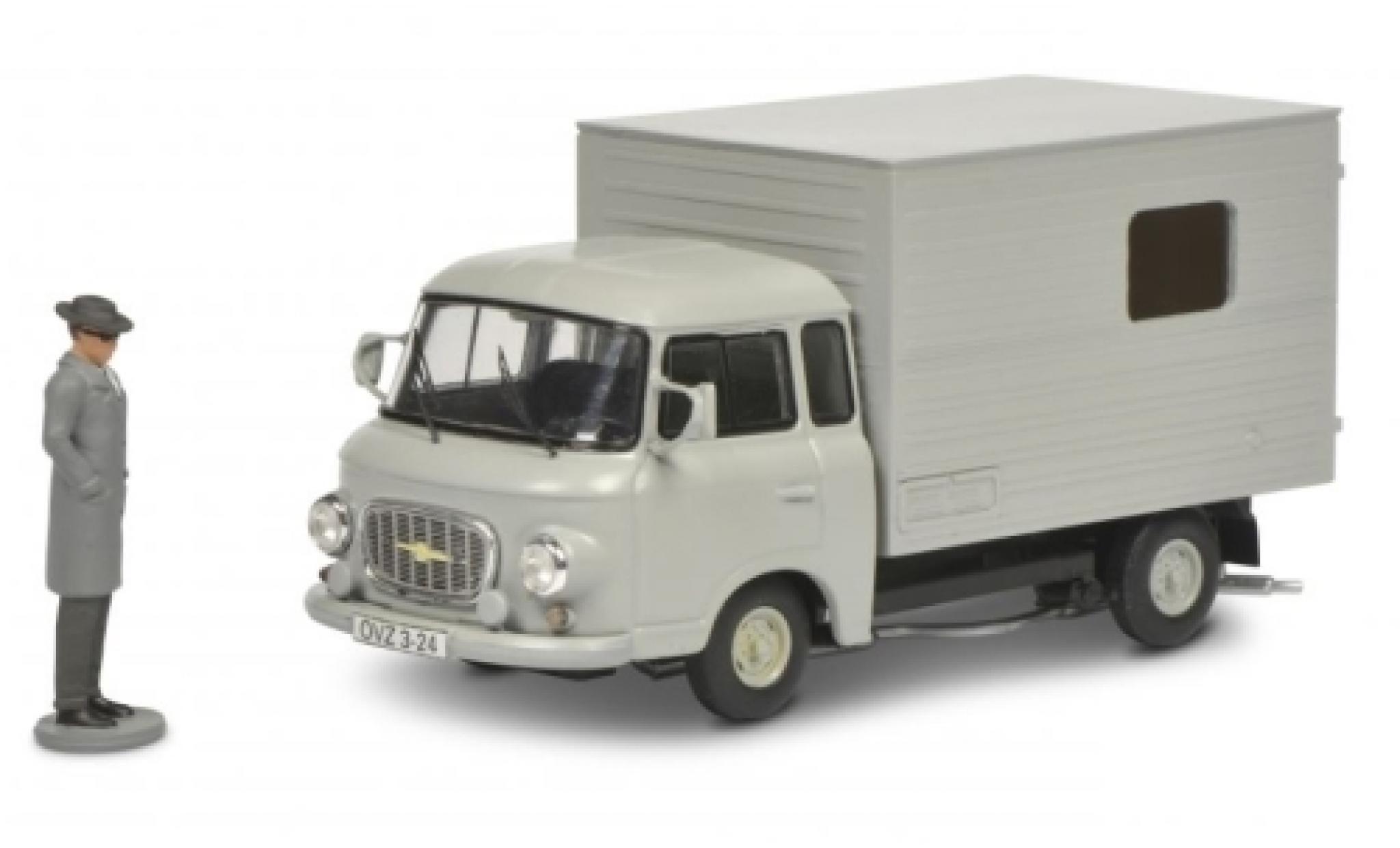 Barkas B 1000 1/43 Schuco Kofferwagen grey avec figurine diecast model cars