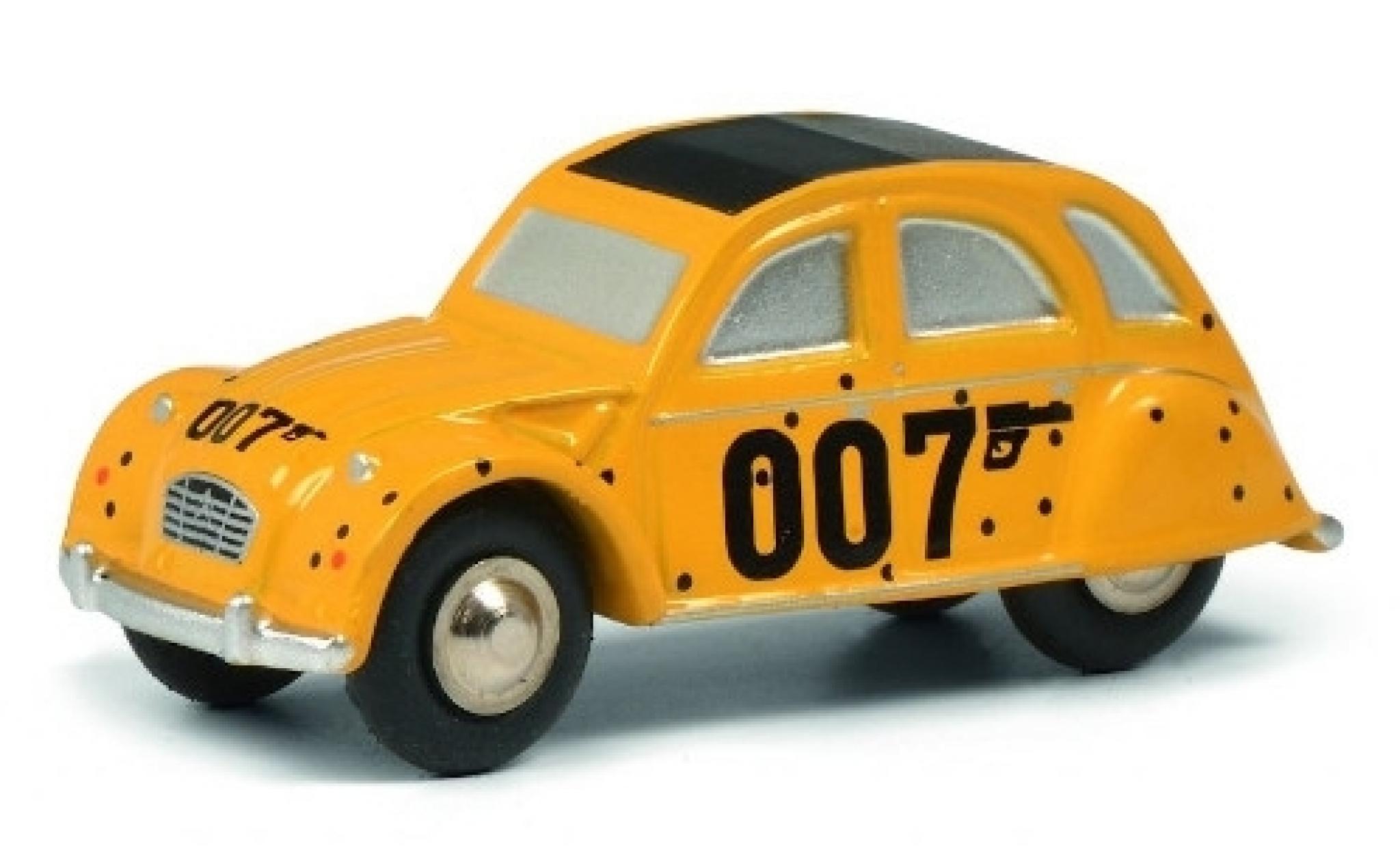 Citroen 2CV 1/64 Schuco yellow James Bond 007 diecast model cars