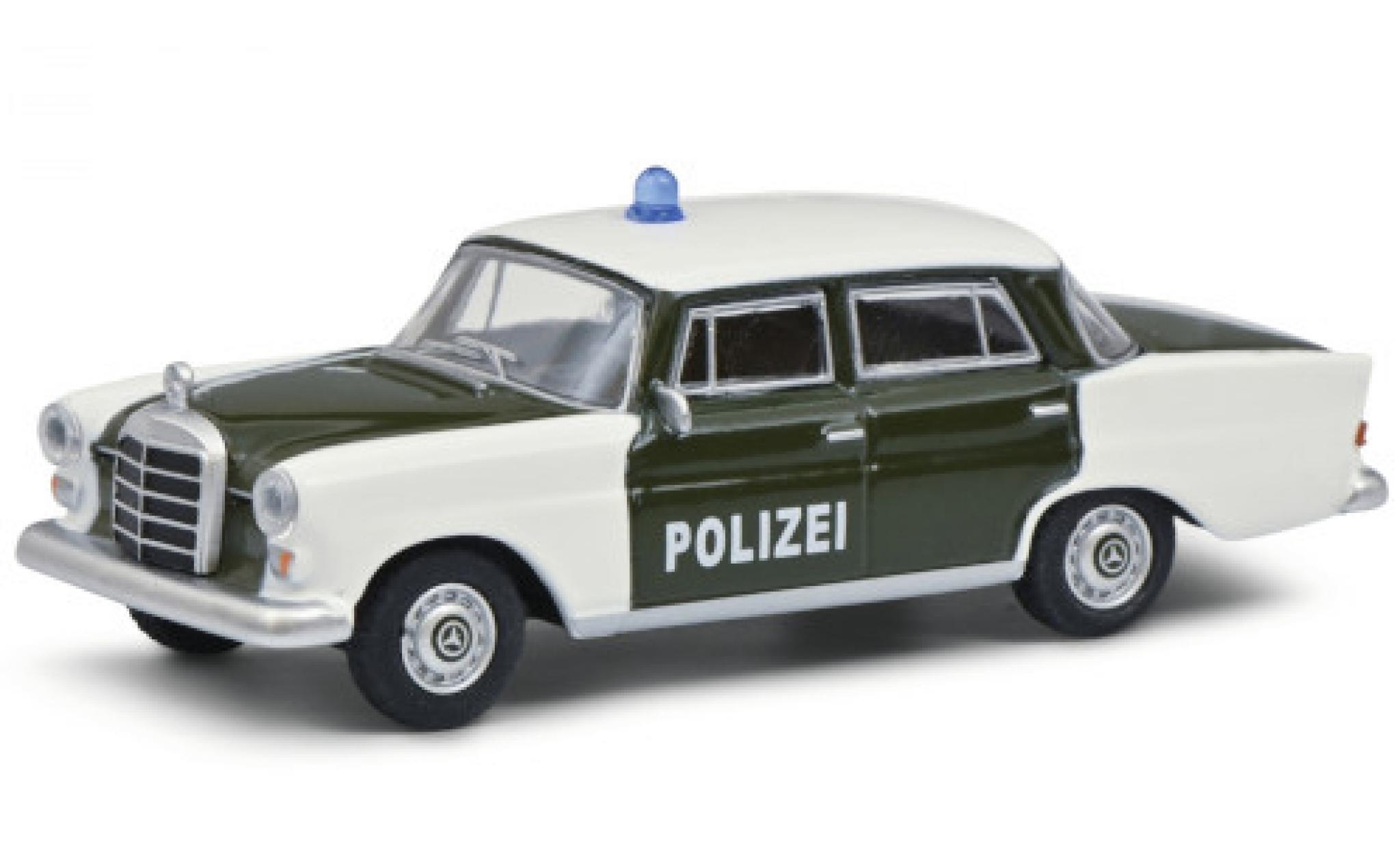 Mercedes 200 1/64 Schuco (W110) green/white Police 1961 diecast model cars
