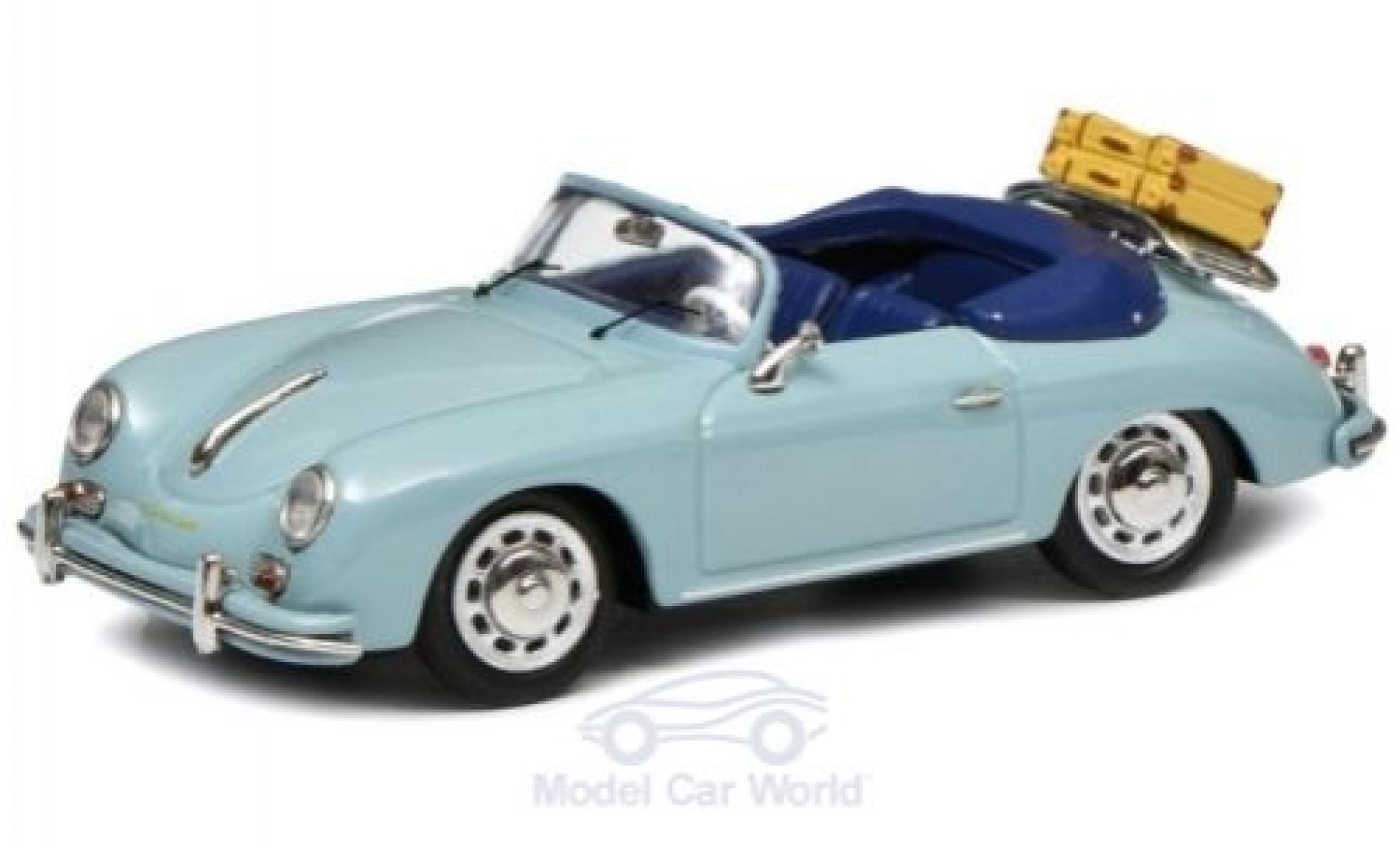 Porsche 356 1/43 Schuco A Convertible blue mit Gep&auml;ck diecast model cars