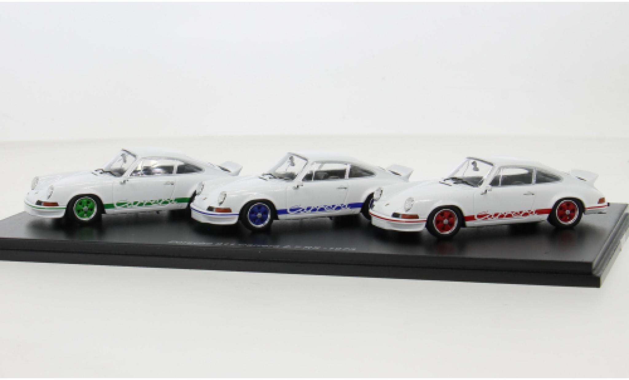 Porsche 911 1/43 Schuco 3er-Set: 50 Jahre Carrera 2.7 RS white 1:43 diecast model cars