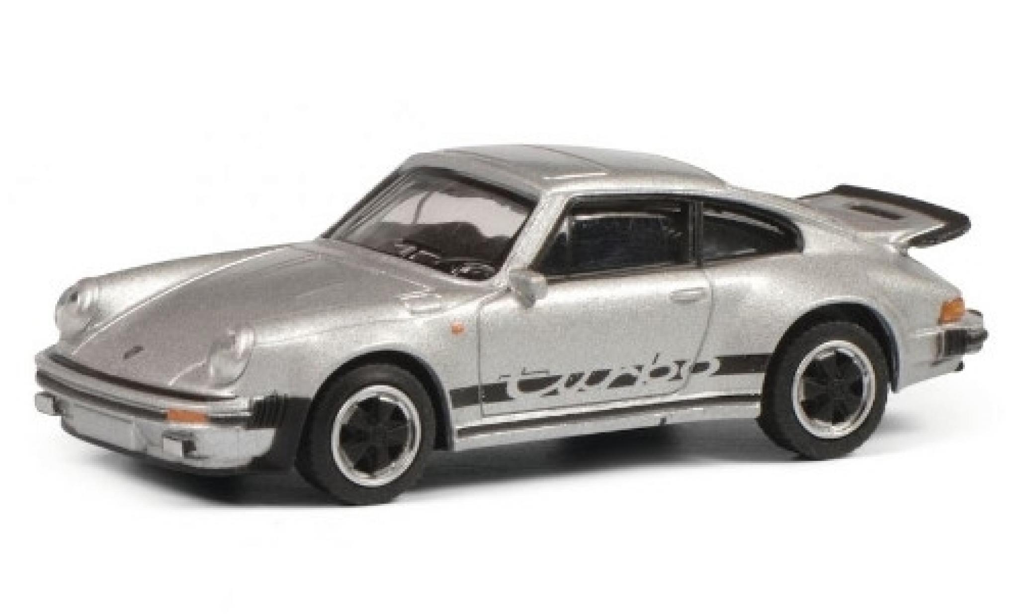 Porsche 911 1/64 Schuco 3.0 Turbo grey/Dekor diecast model cars